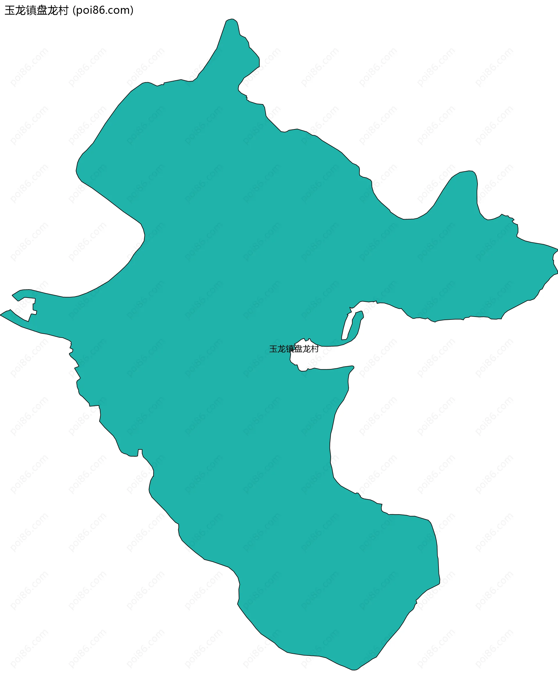 玉龙镇盘龙村边界地图