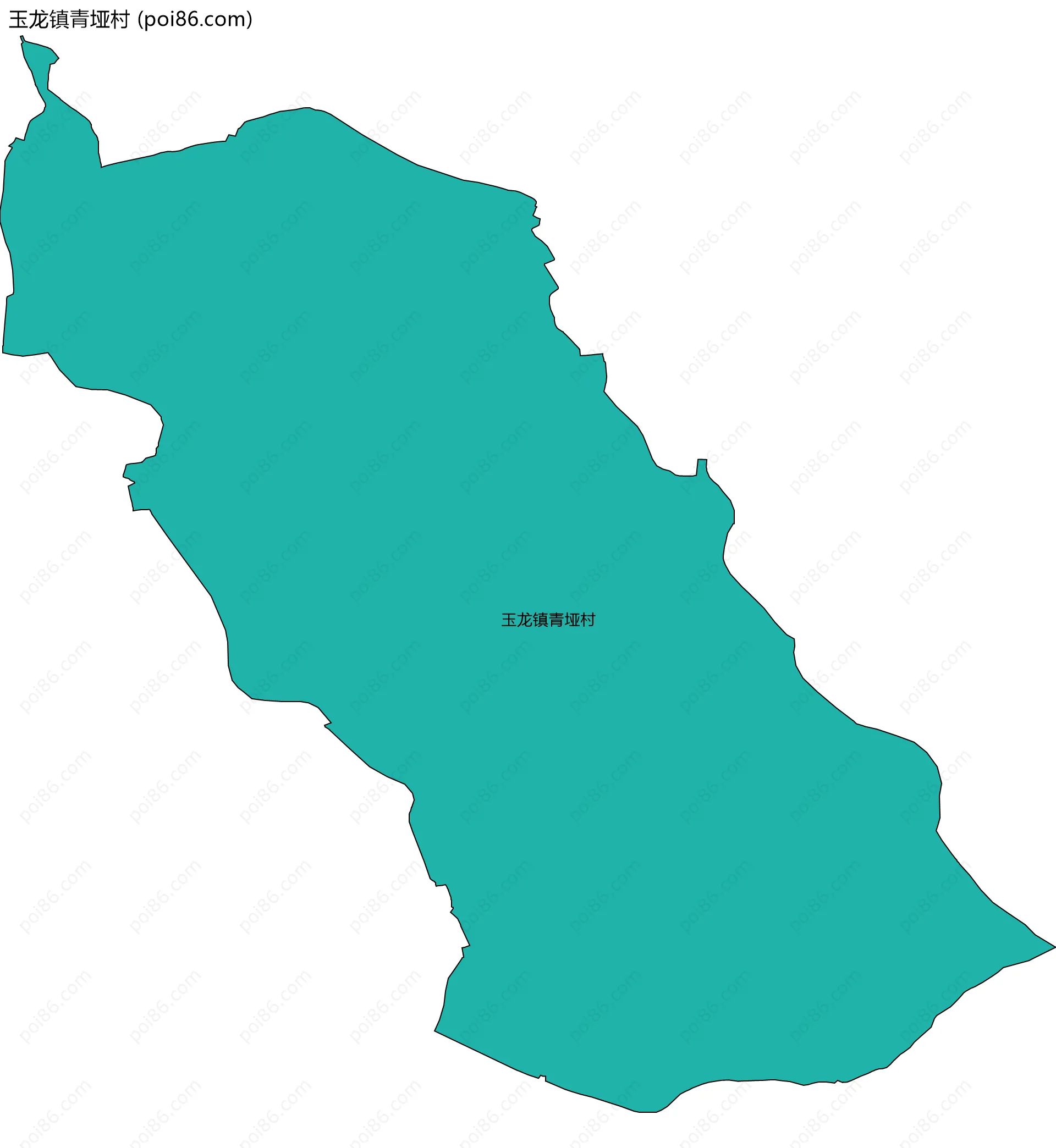 玉龙镇青垭村边界地图