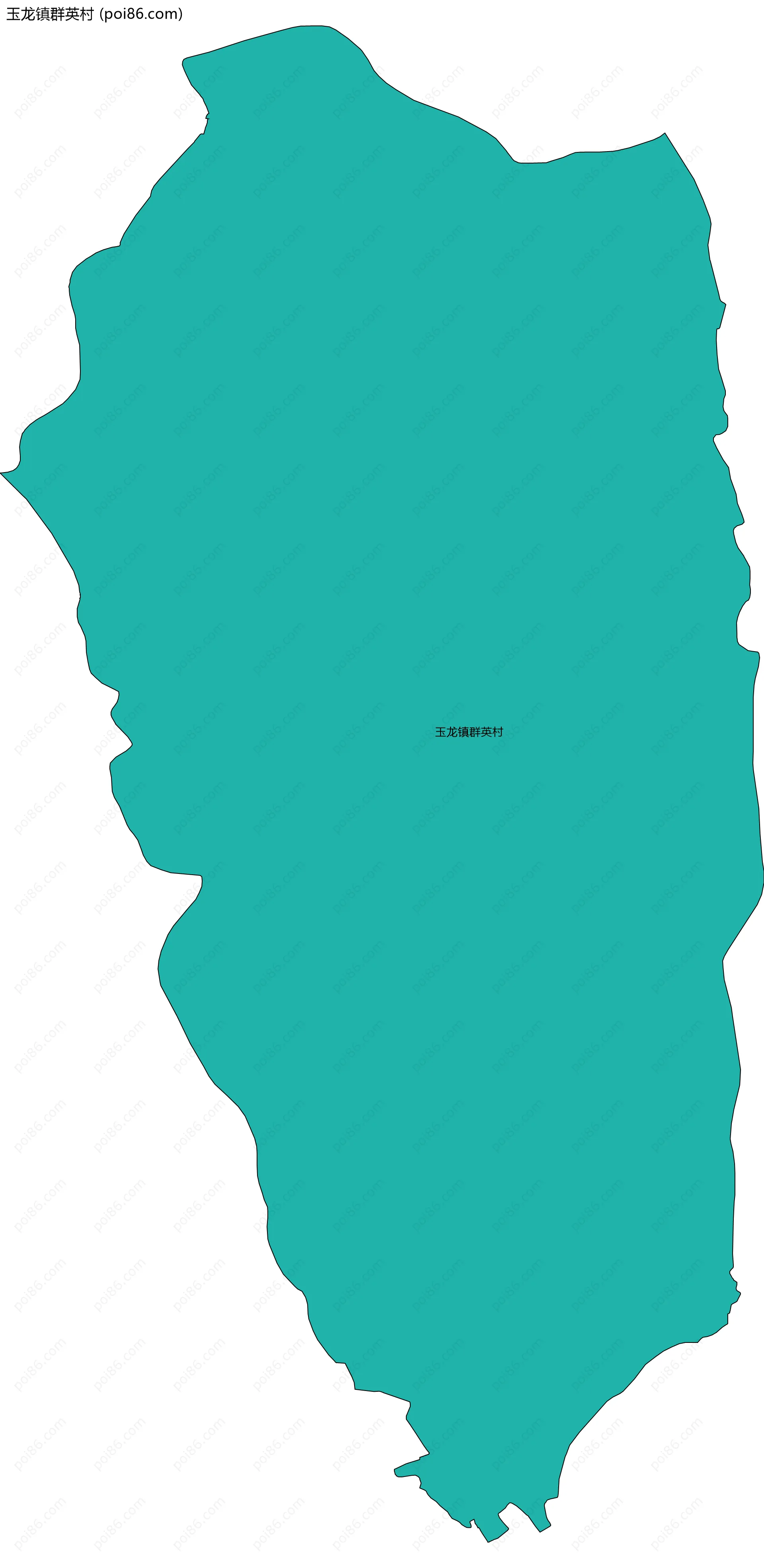 玉龙镇群英村边界地图