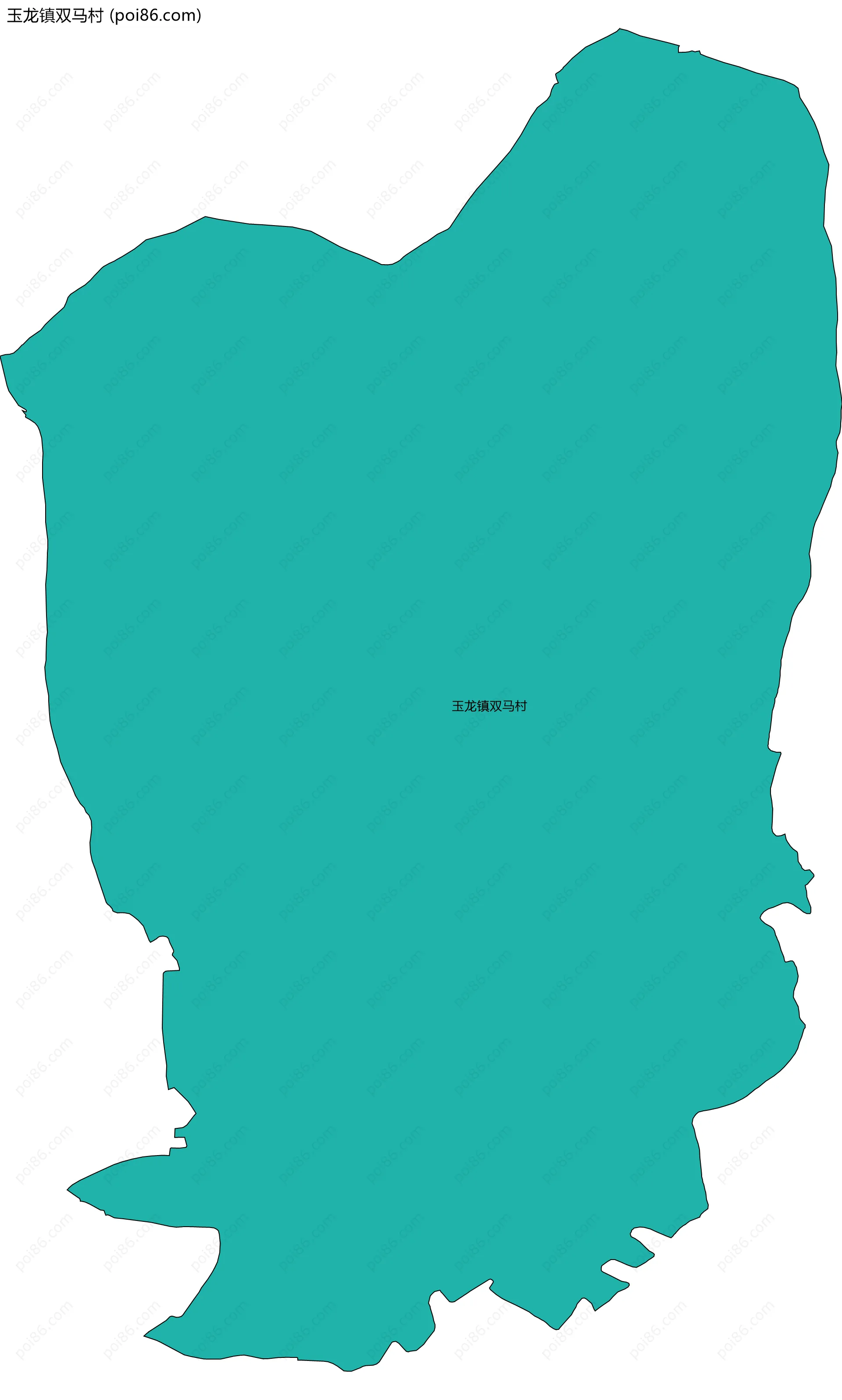 玉龙镇双马村边界地图