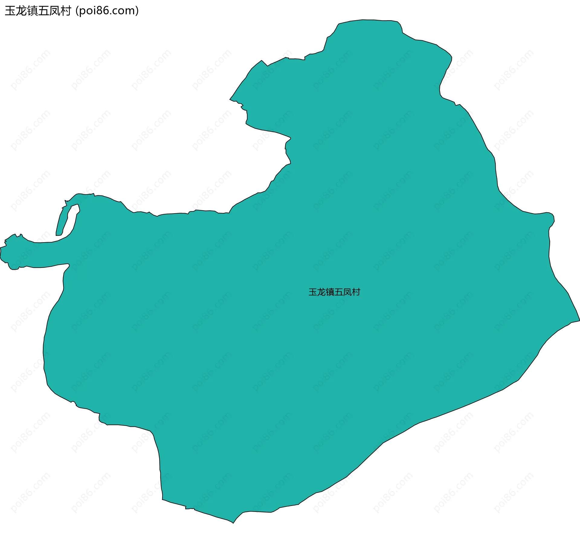 玉龙镇五凤村边界地图