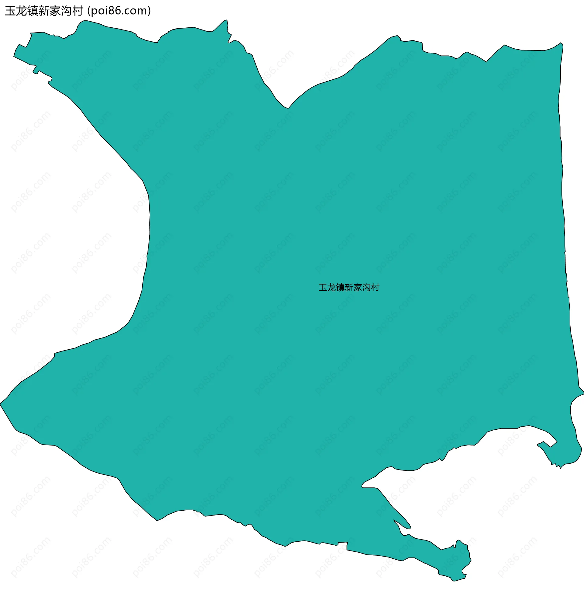玉龙镇新家沟村边界地图