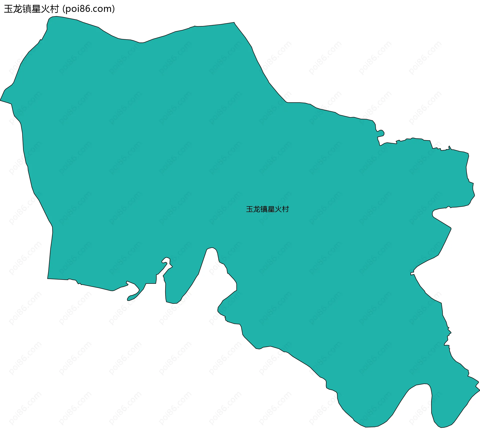 玉龙镇星火村边界地图