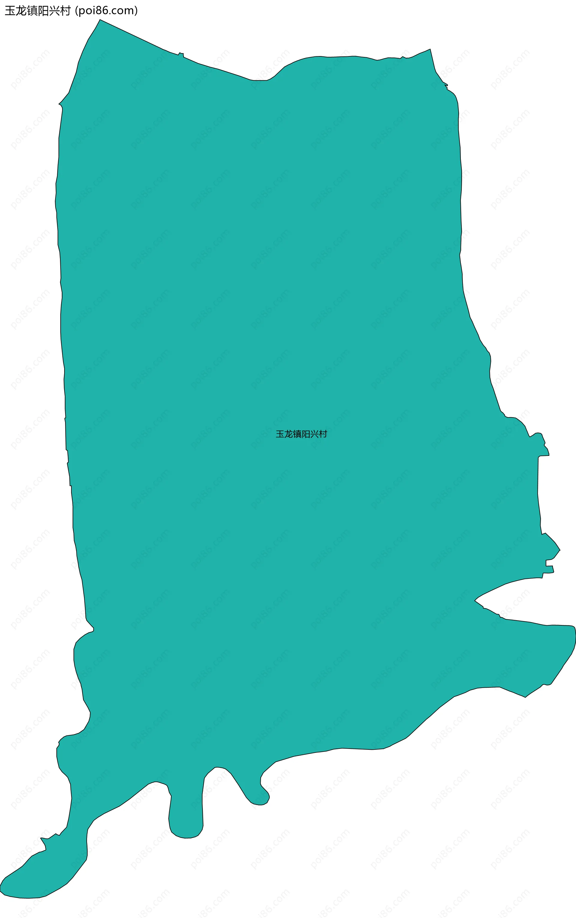 玉龙镇阳兴村边界地图