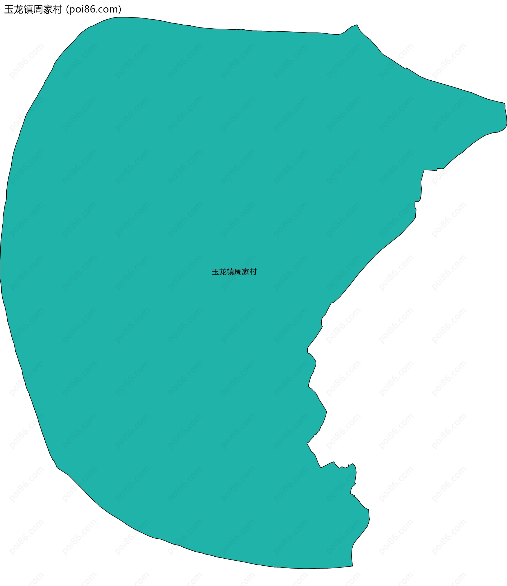 玉龙镇周家村边界地图