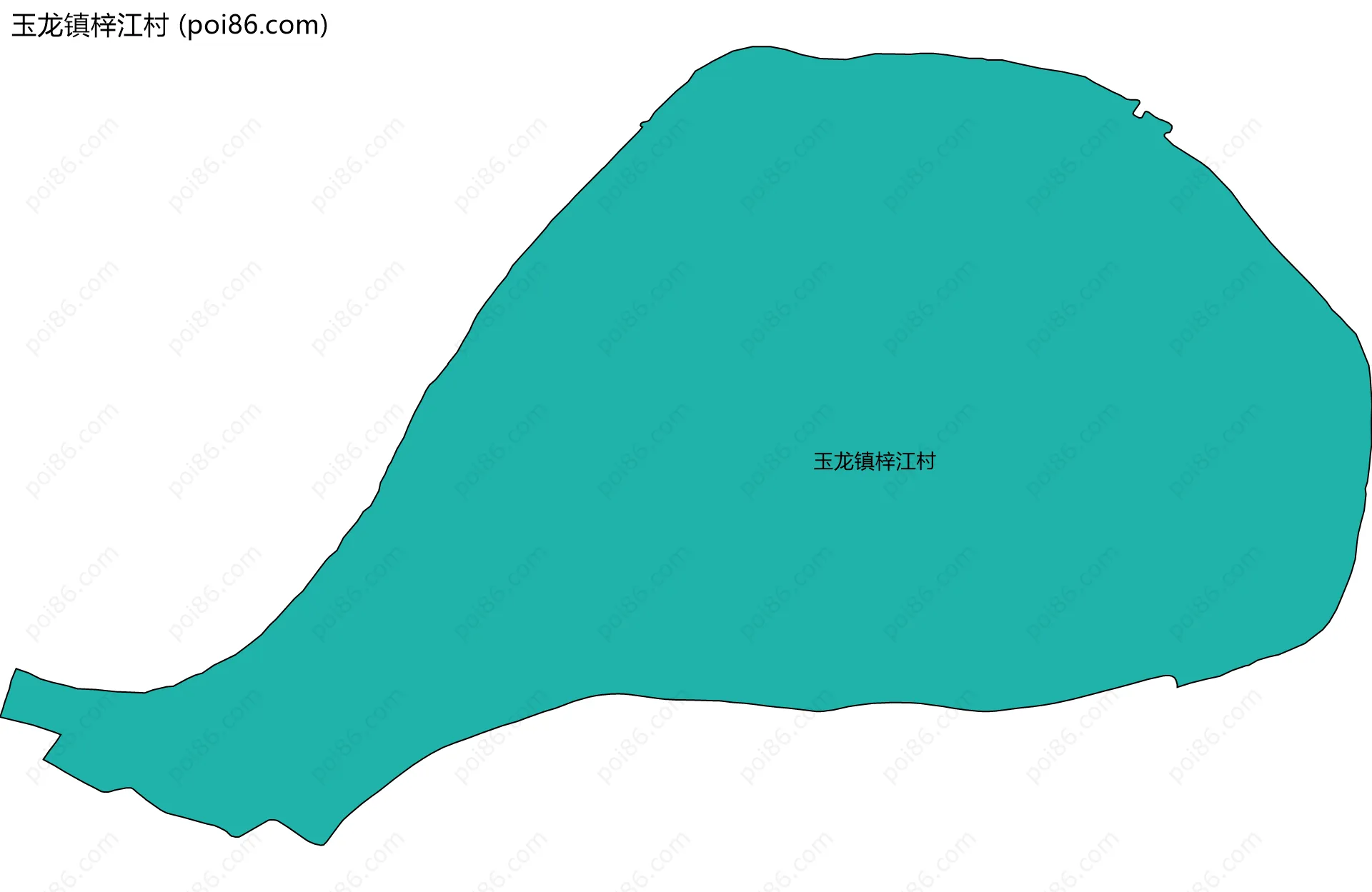 玉龙镇梓江村边界地图