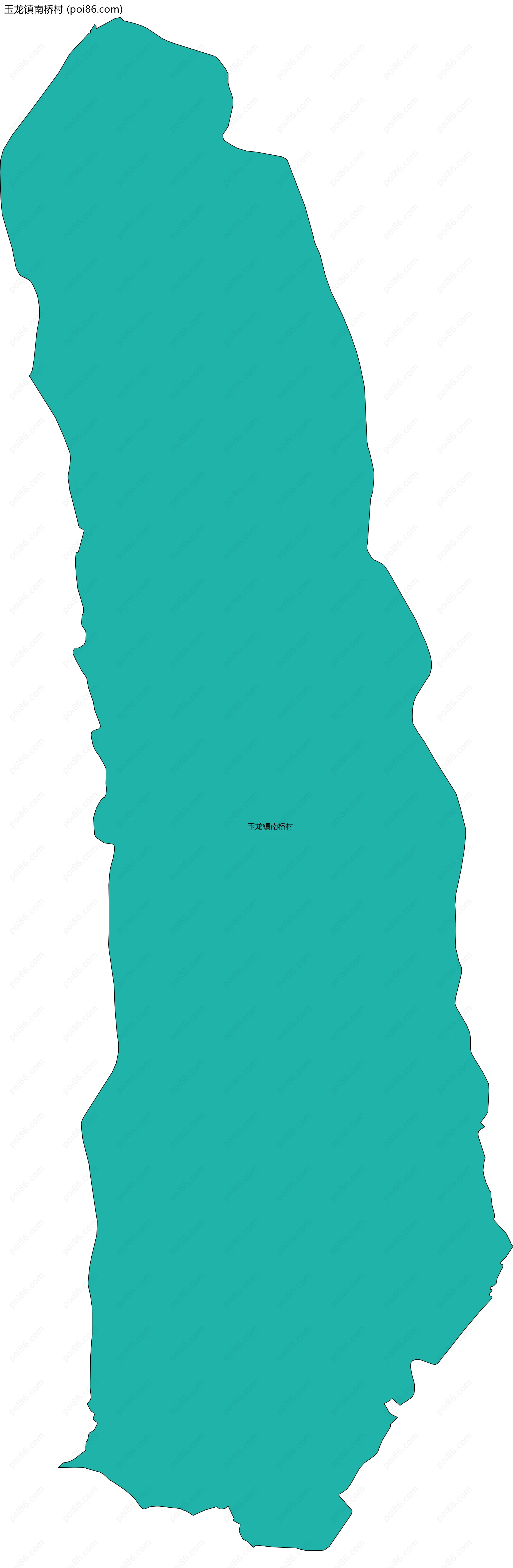 玉龙镇南桥村边界地图