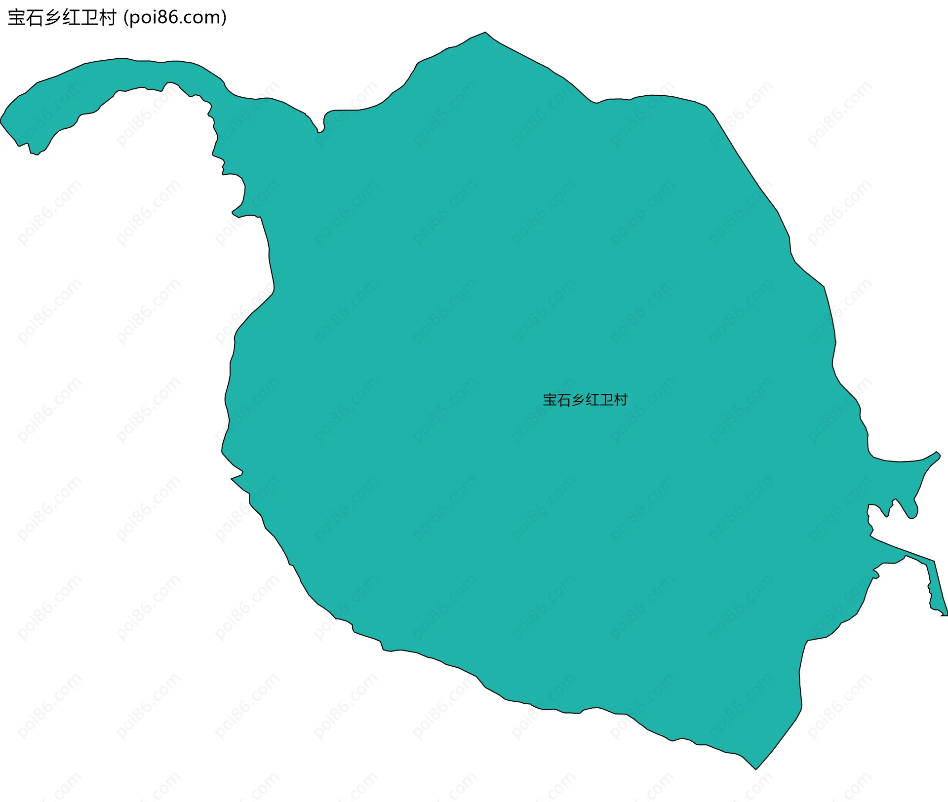 宝石乡红卫村边界地图