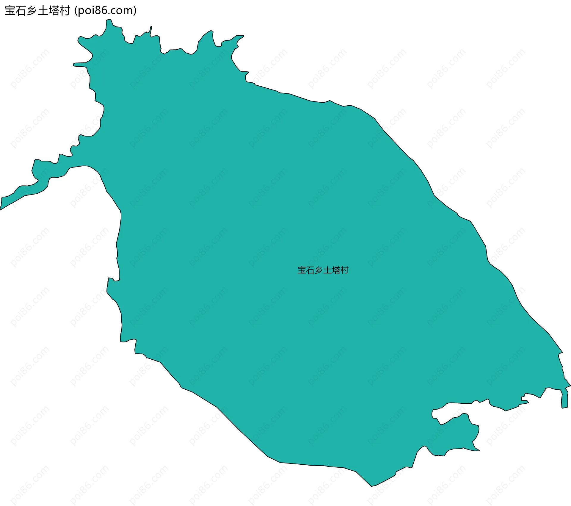 宝石乡土塔村边界地图