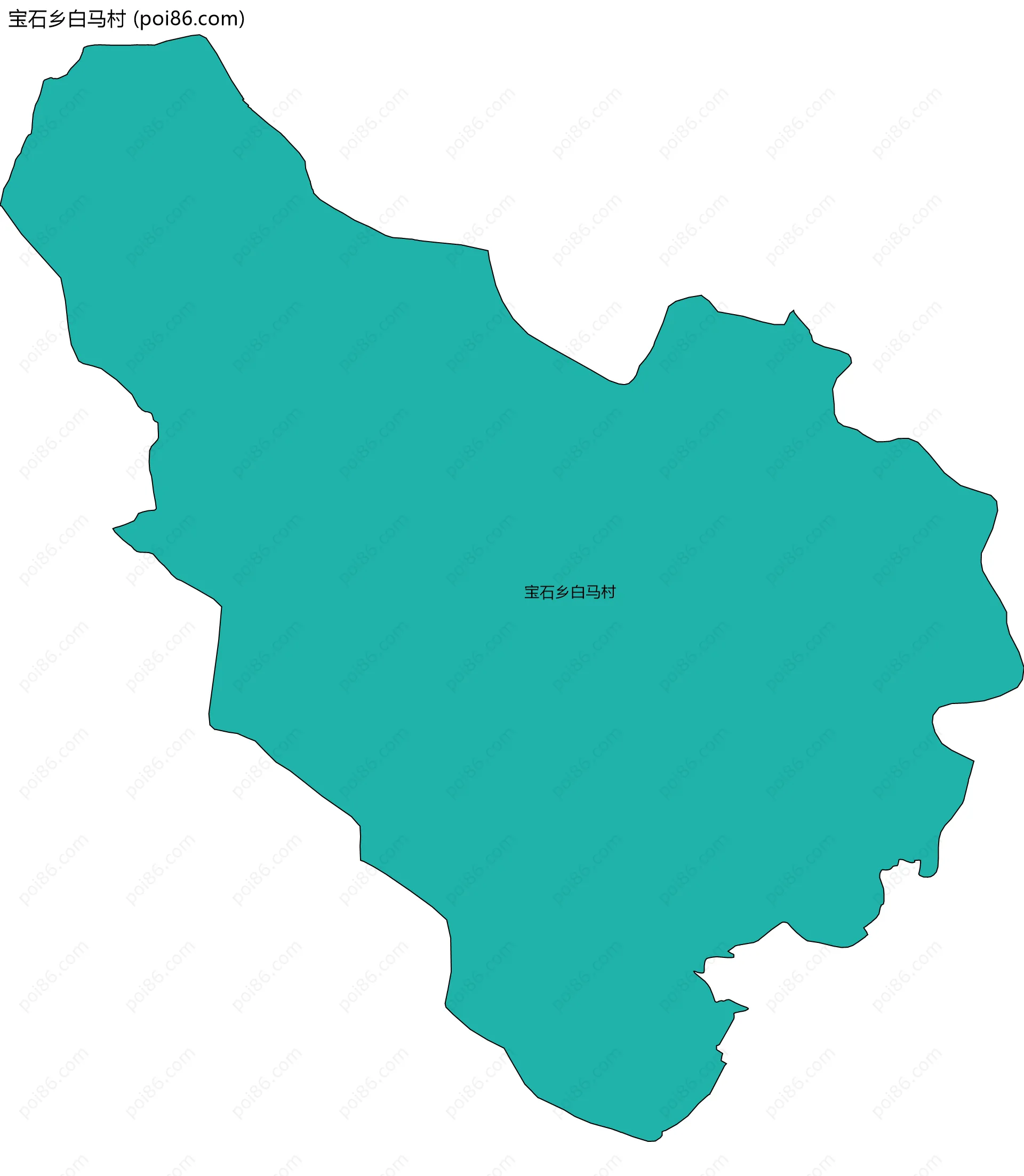 宝石乡白马村边界地图