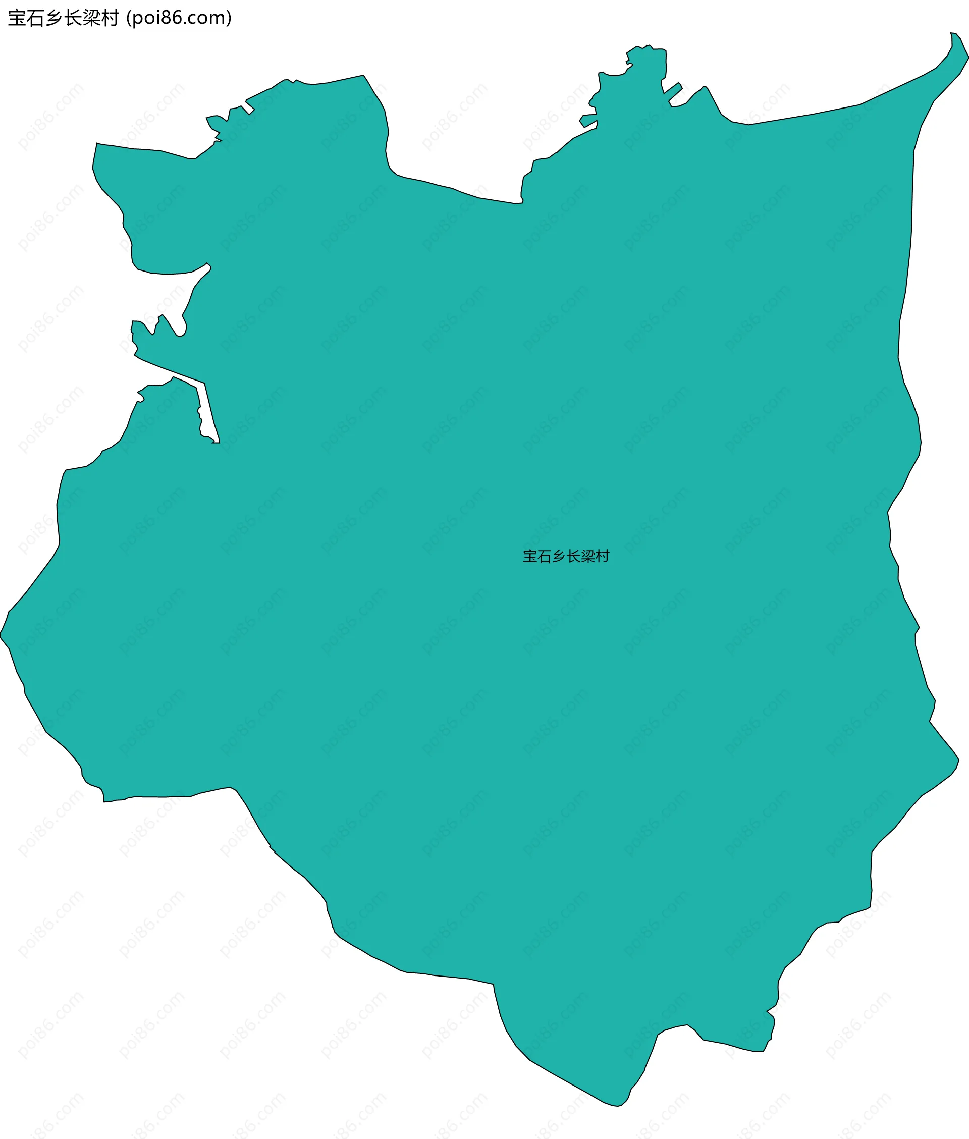 宝石乡长梁村边界地图