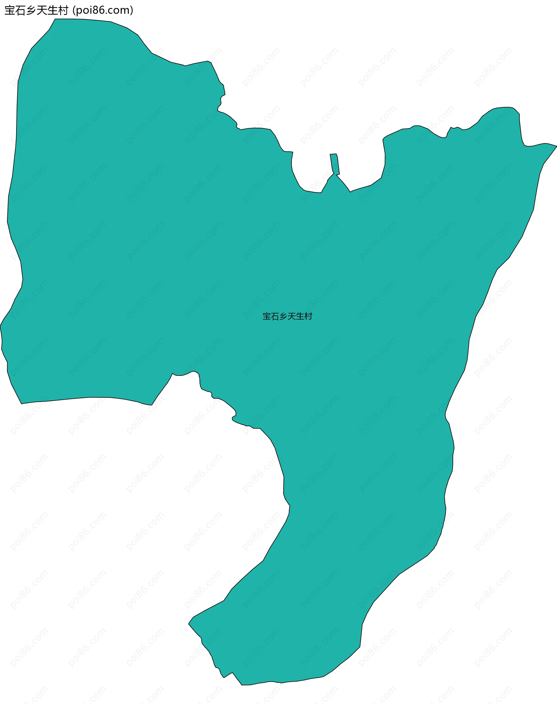 宝石乡天生村边界地图