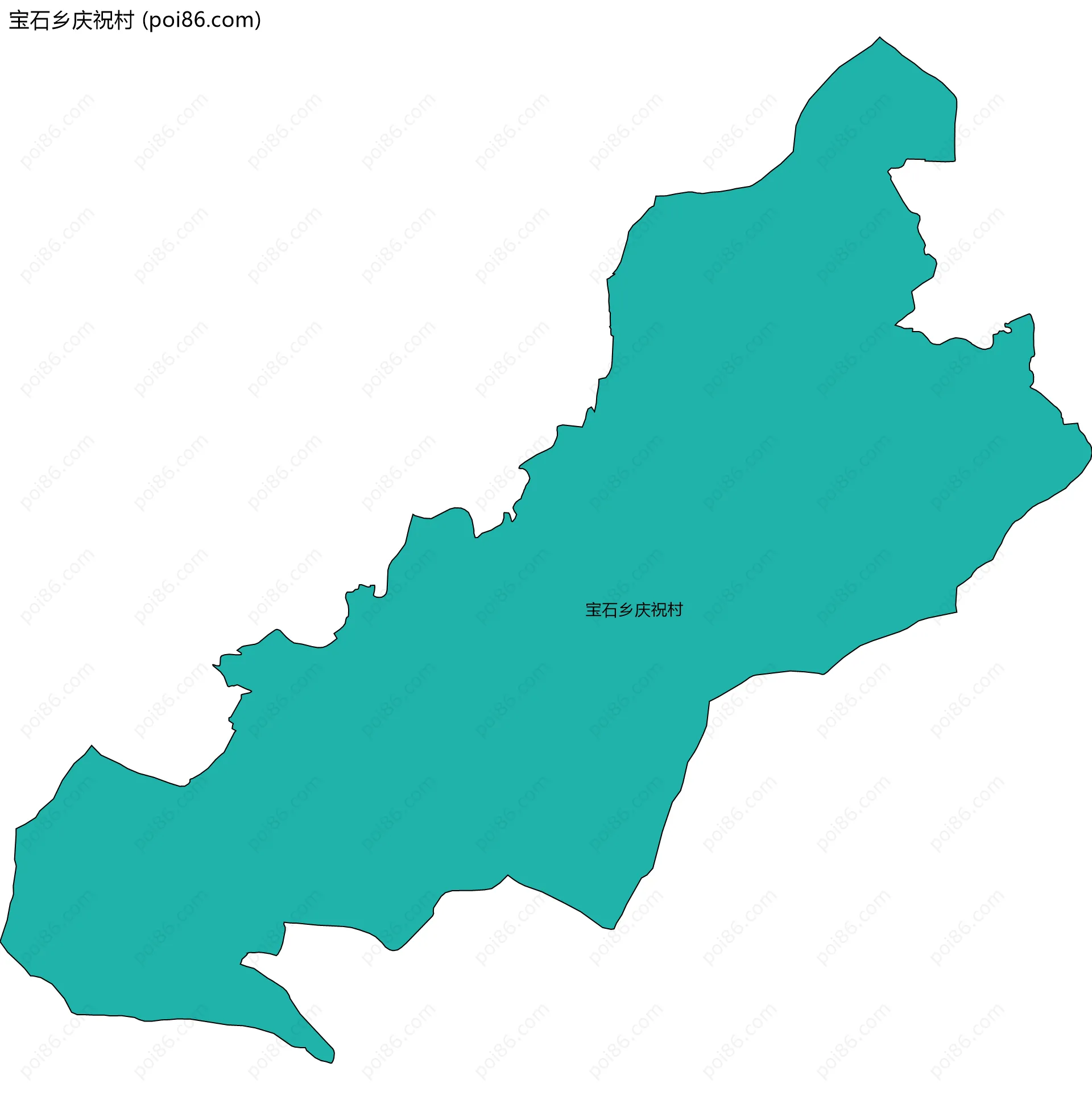 宝石乡庆祝村边界地图
