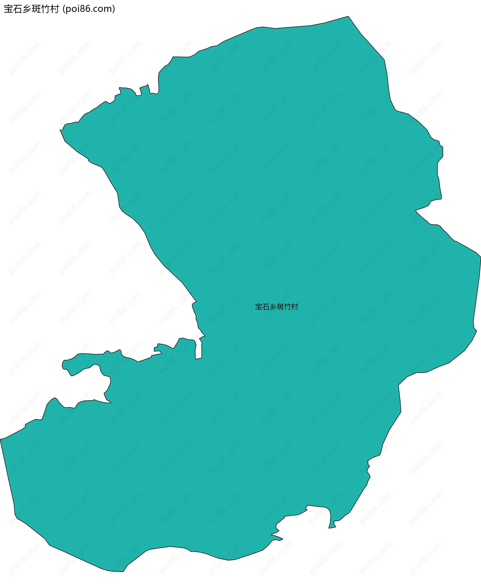 宝石乡斑竹村边界地图