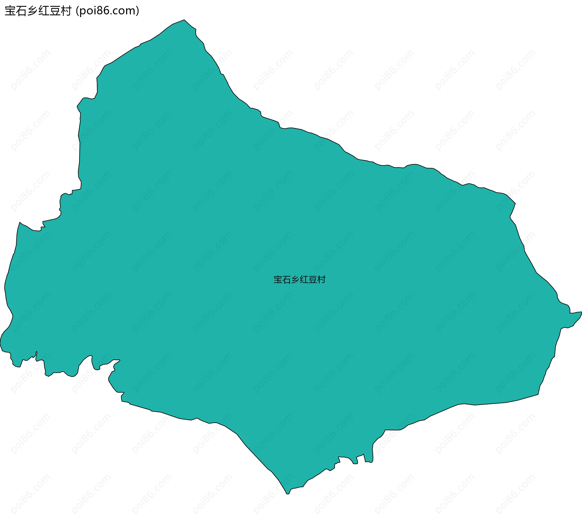 宝石乡红豆村边界地图