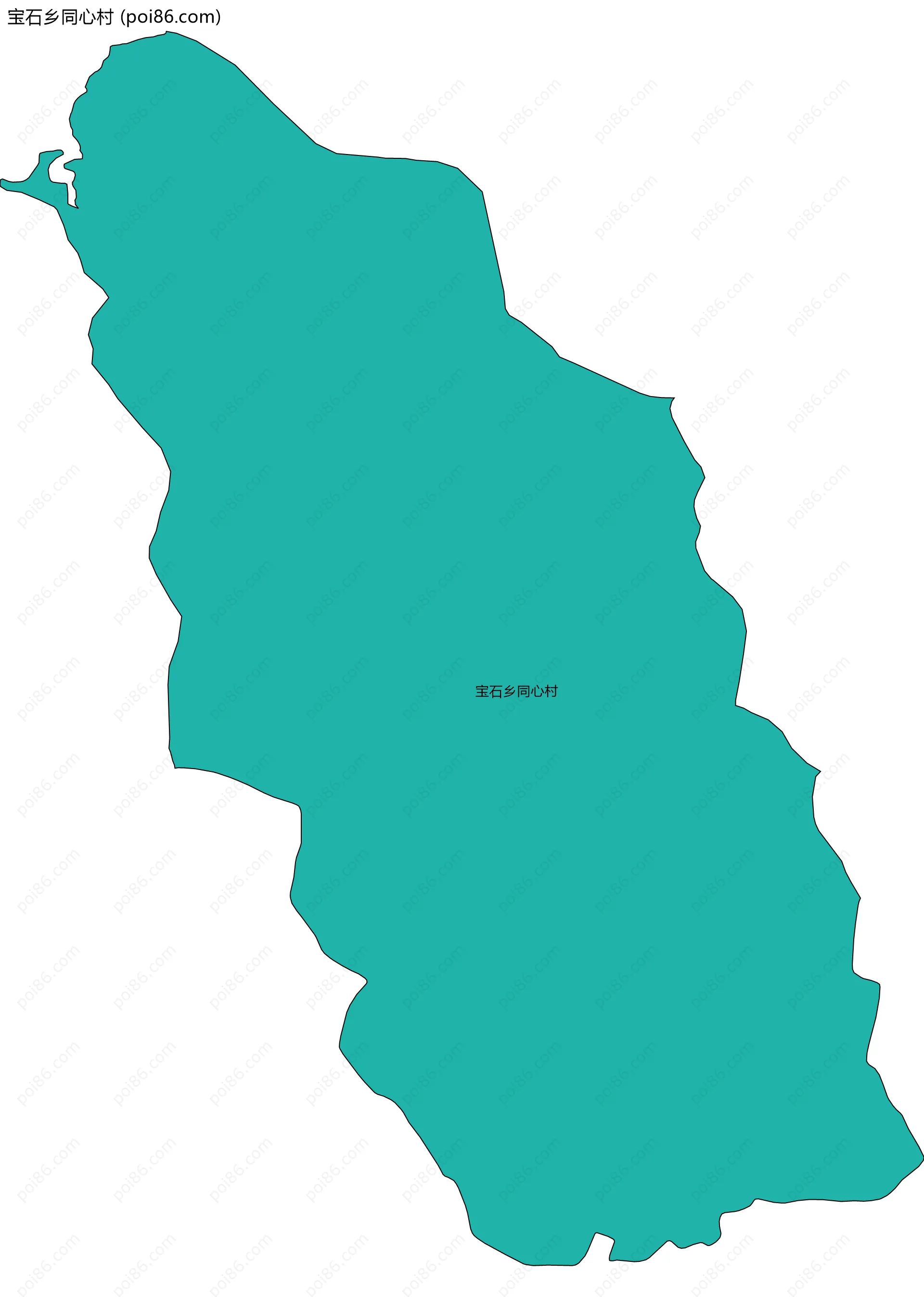 宝石乡同心村边界地图