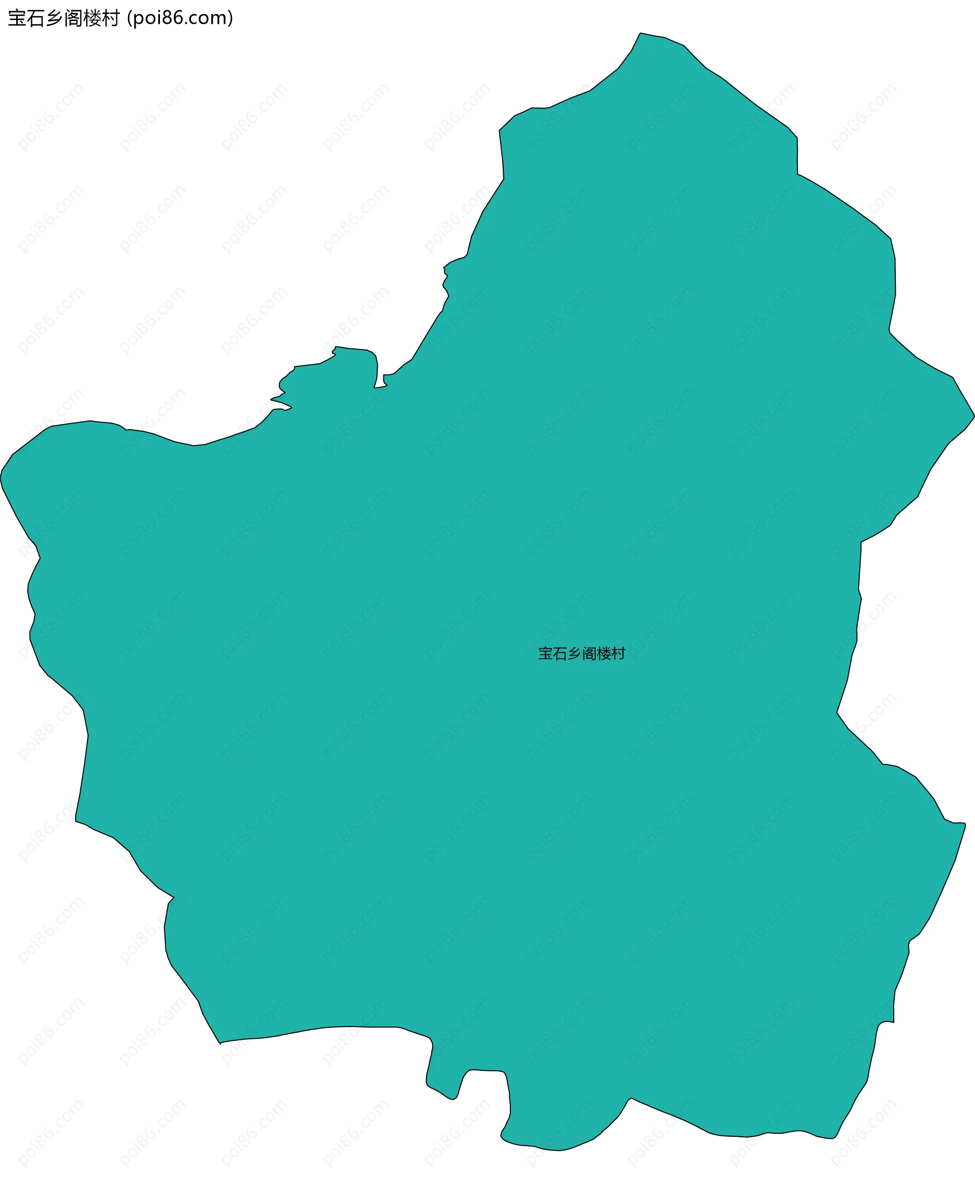 宝石乡阁楼村边界地图