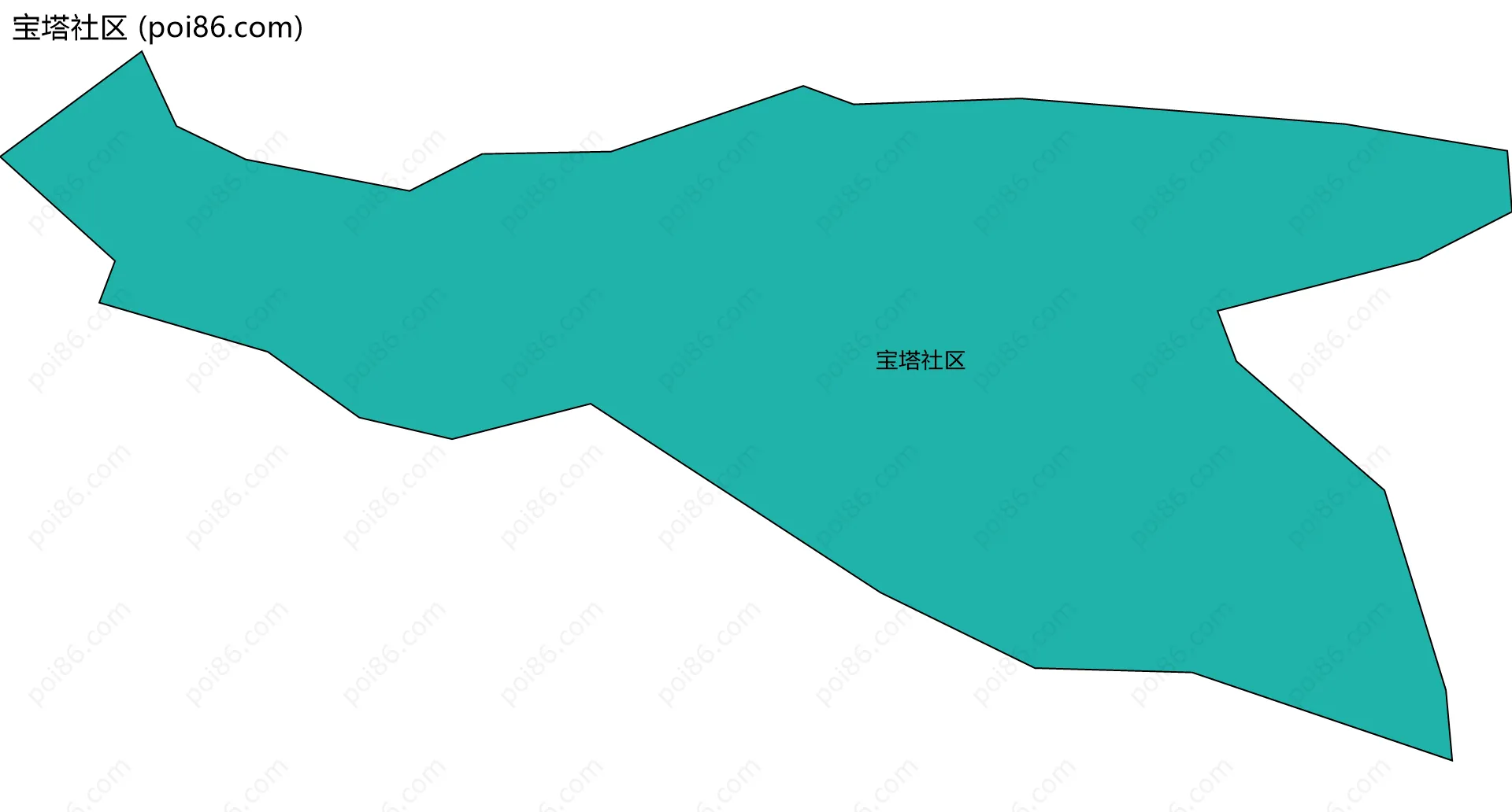 宝塔社区边界地图
