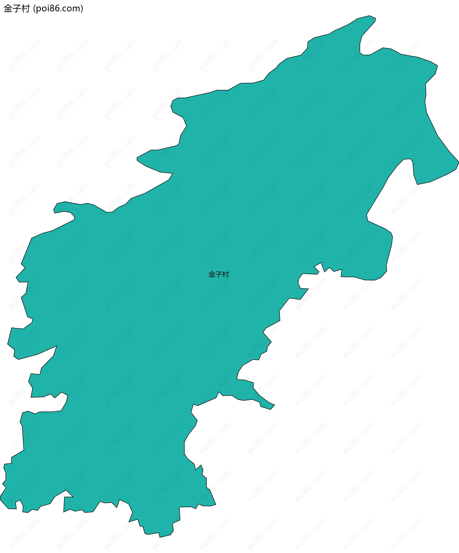 金子村边界地图