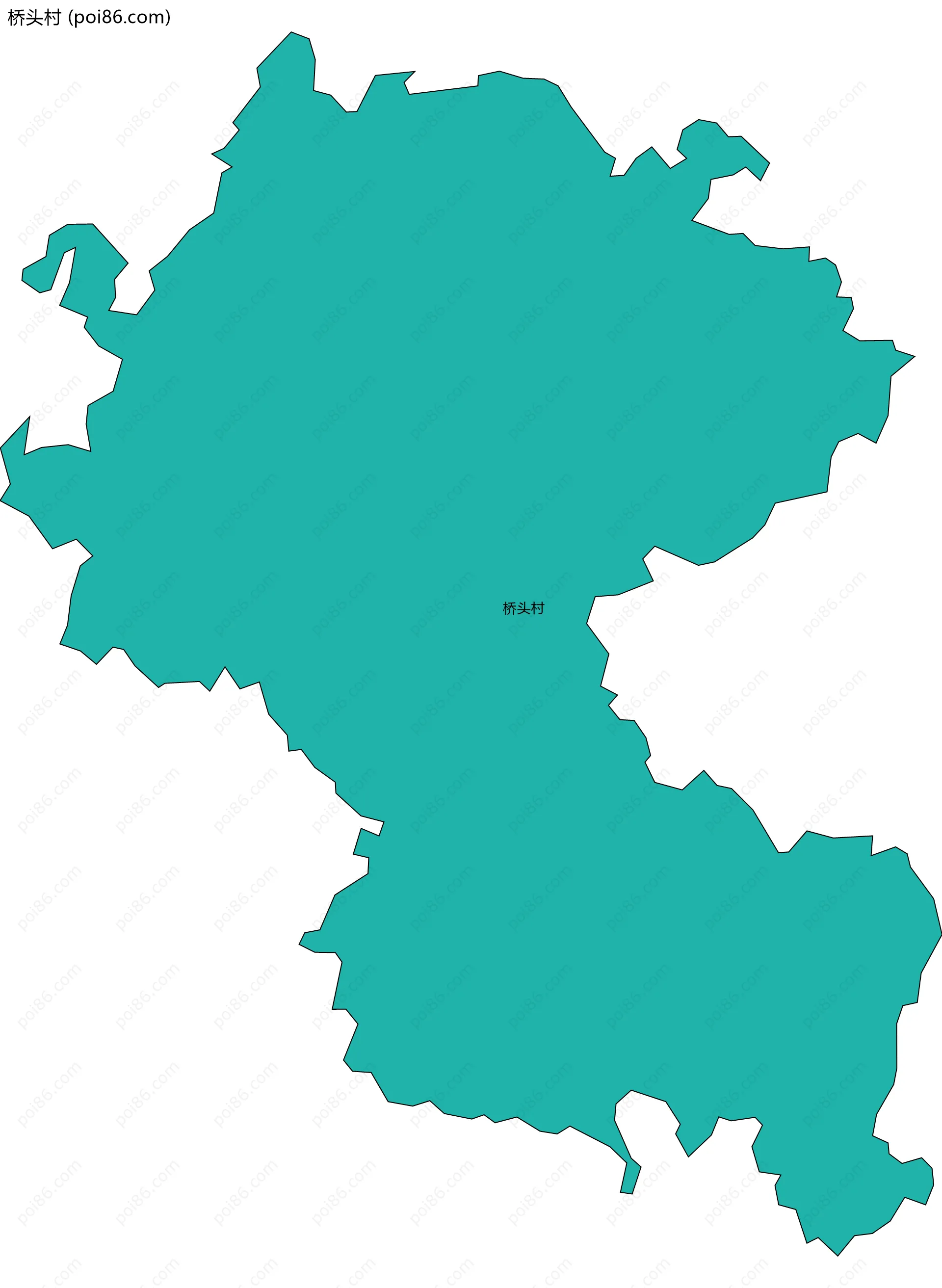 桥头村边界地图