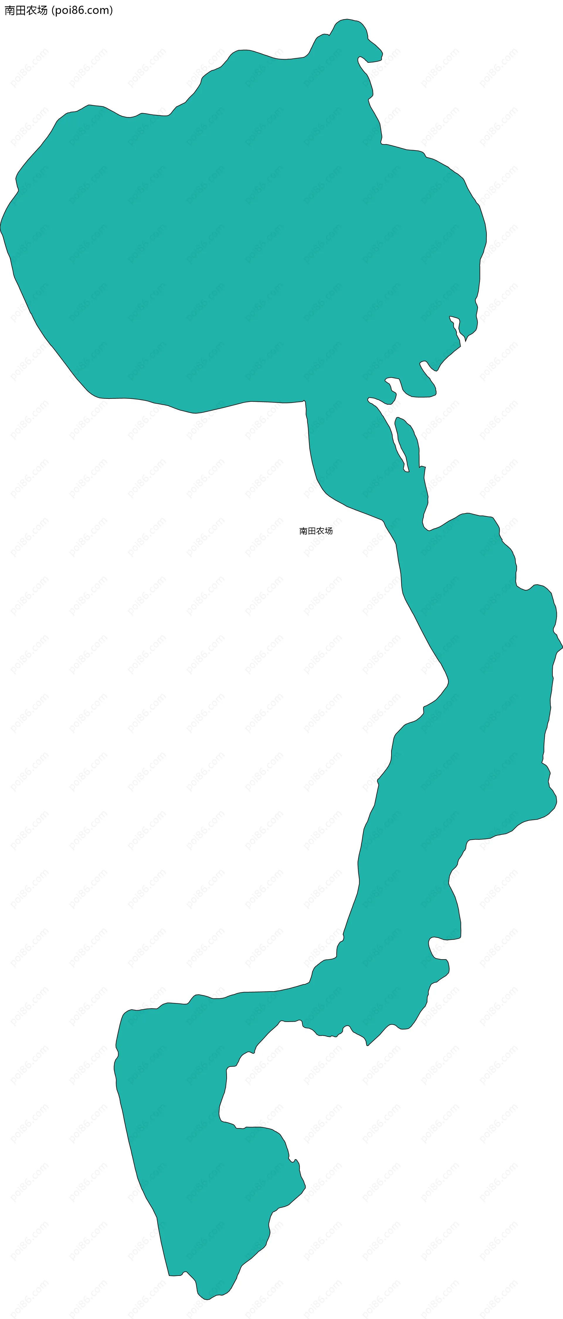 南田农场边界地图