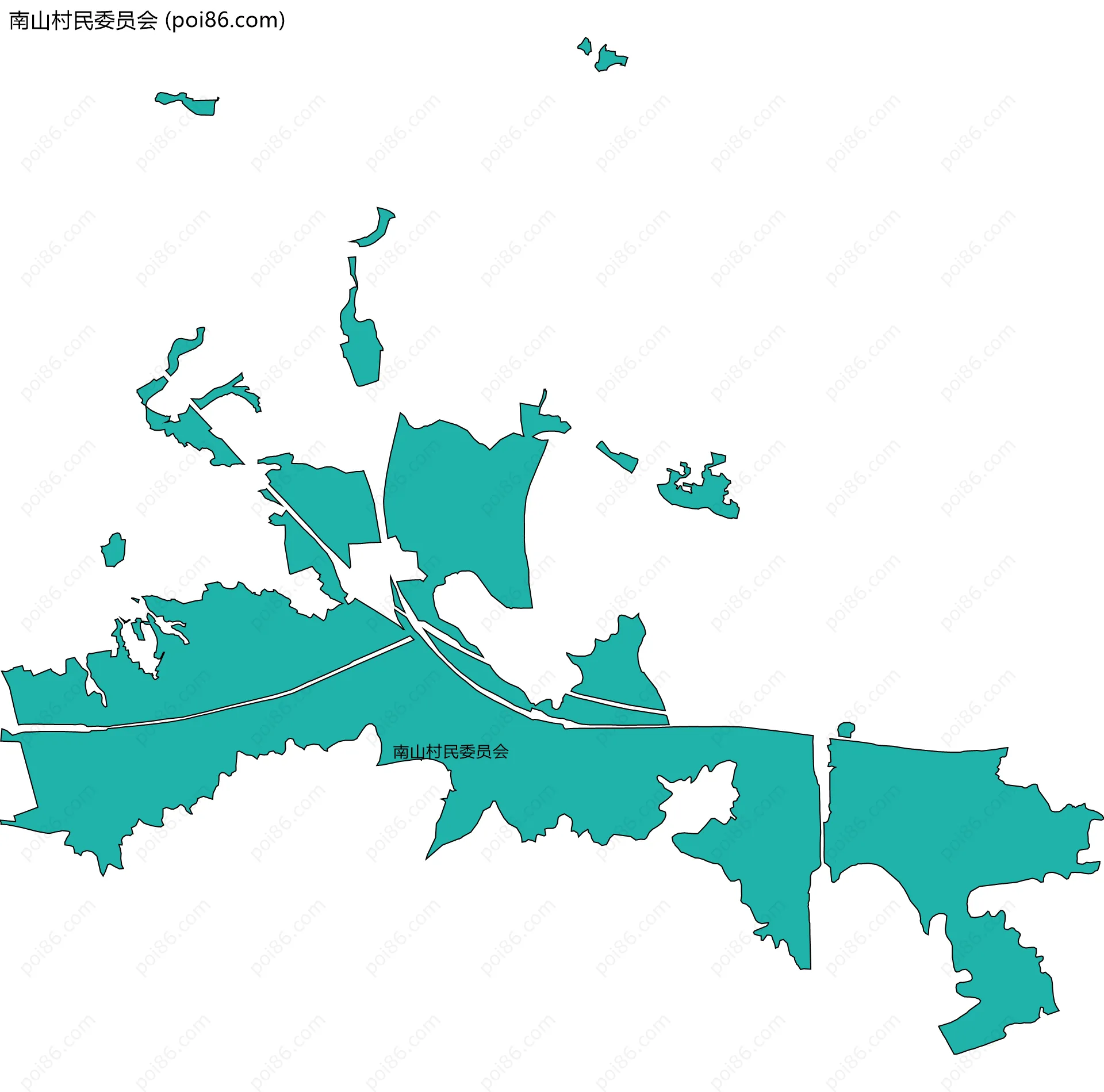 南山村民委员会边界地图