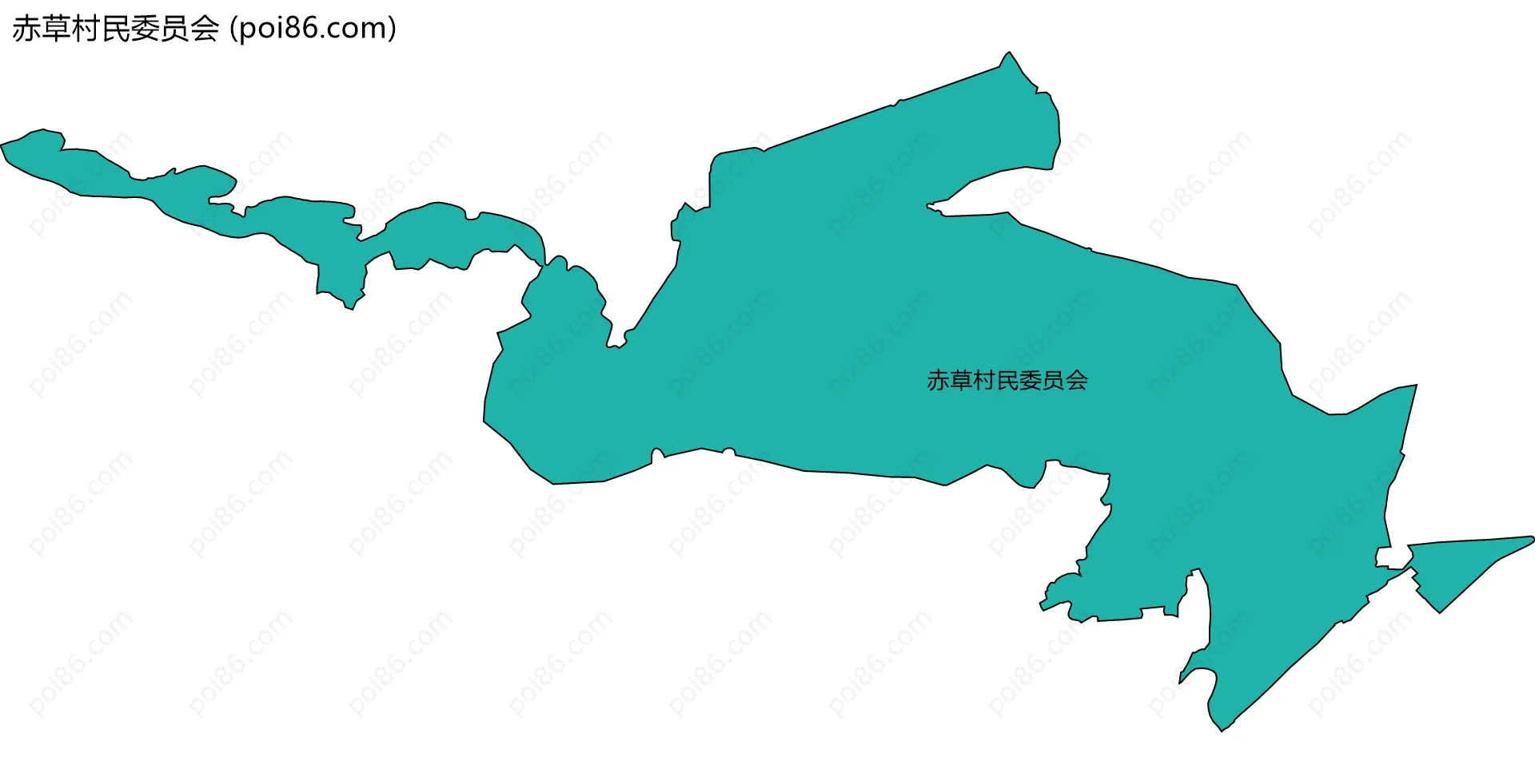 赤草村民委员会边界地图