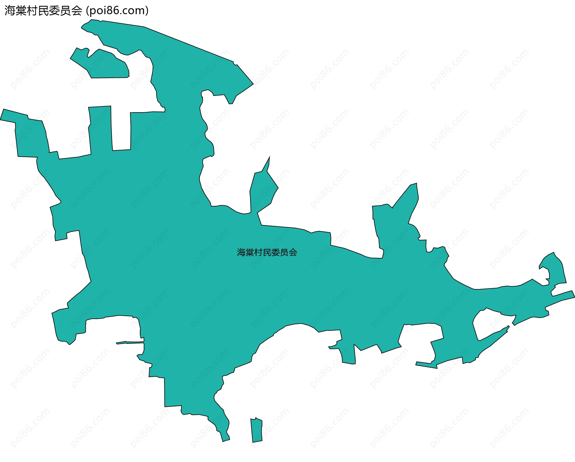 海棠村民委员会边界地图
