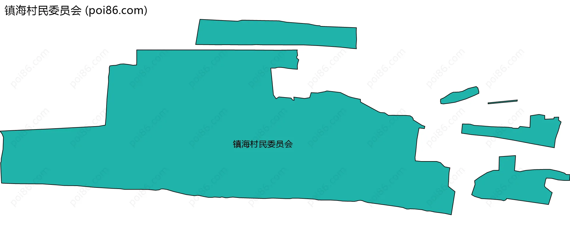 镇海村民委员会边界地图