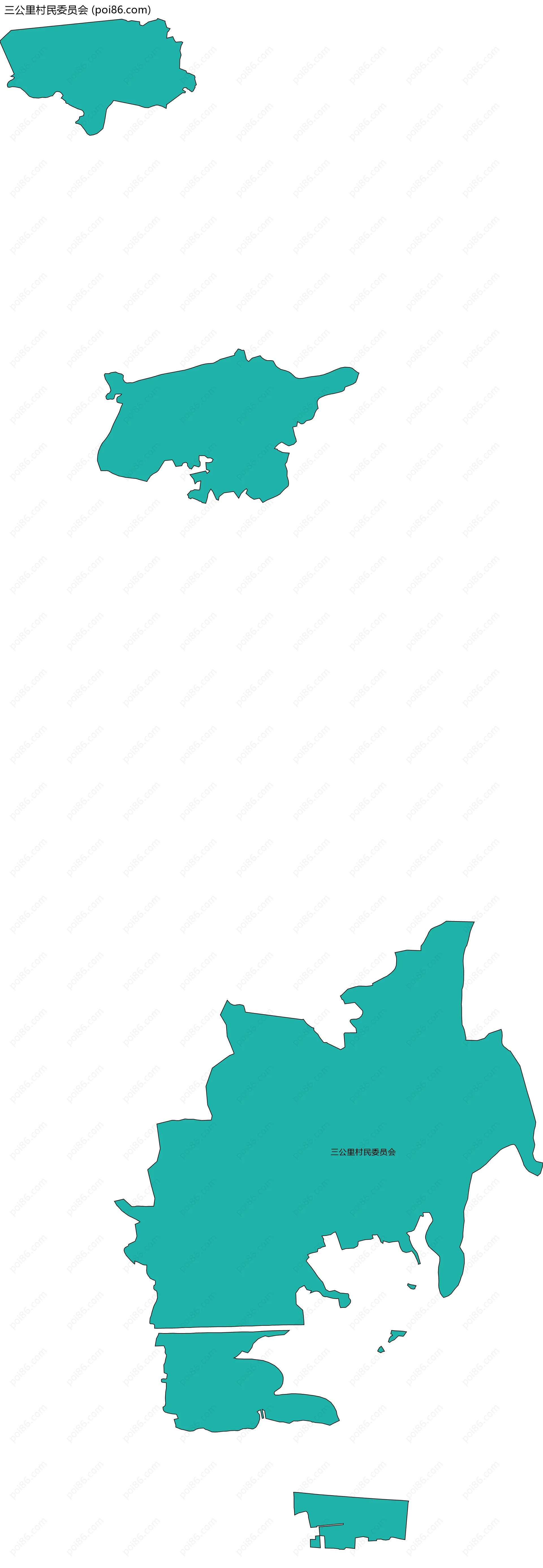 三公里村民委员会边界地图