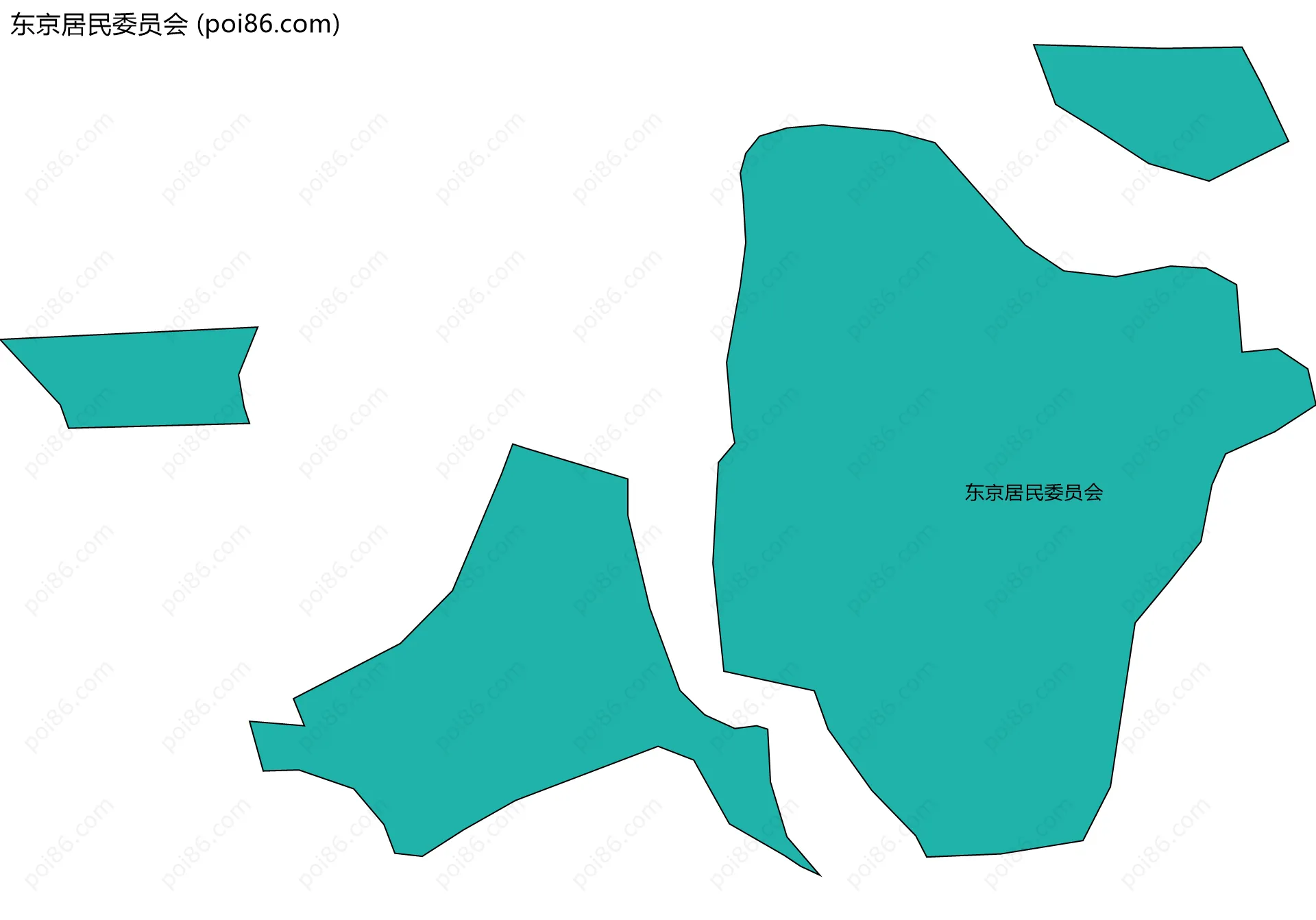 东京居民委员会边界地图