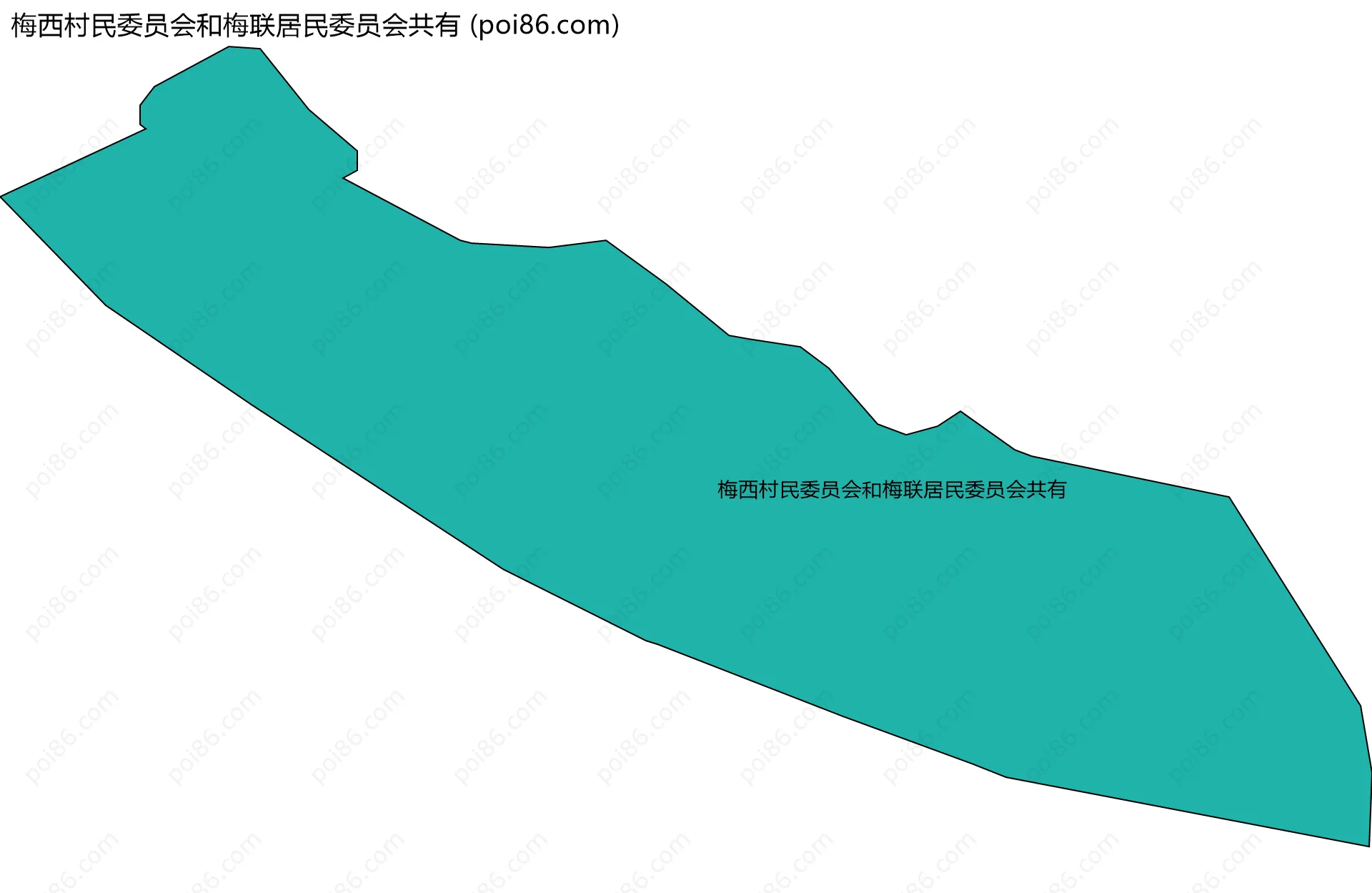 梅西村民委员会和梅联居民委员会共有边界地图