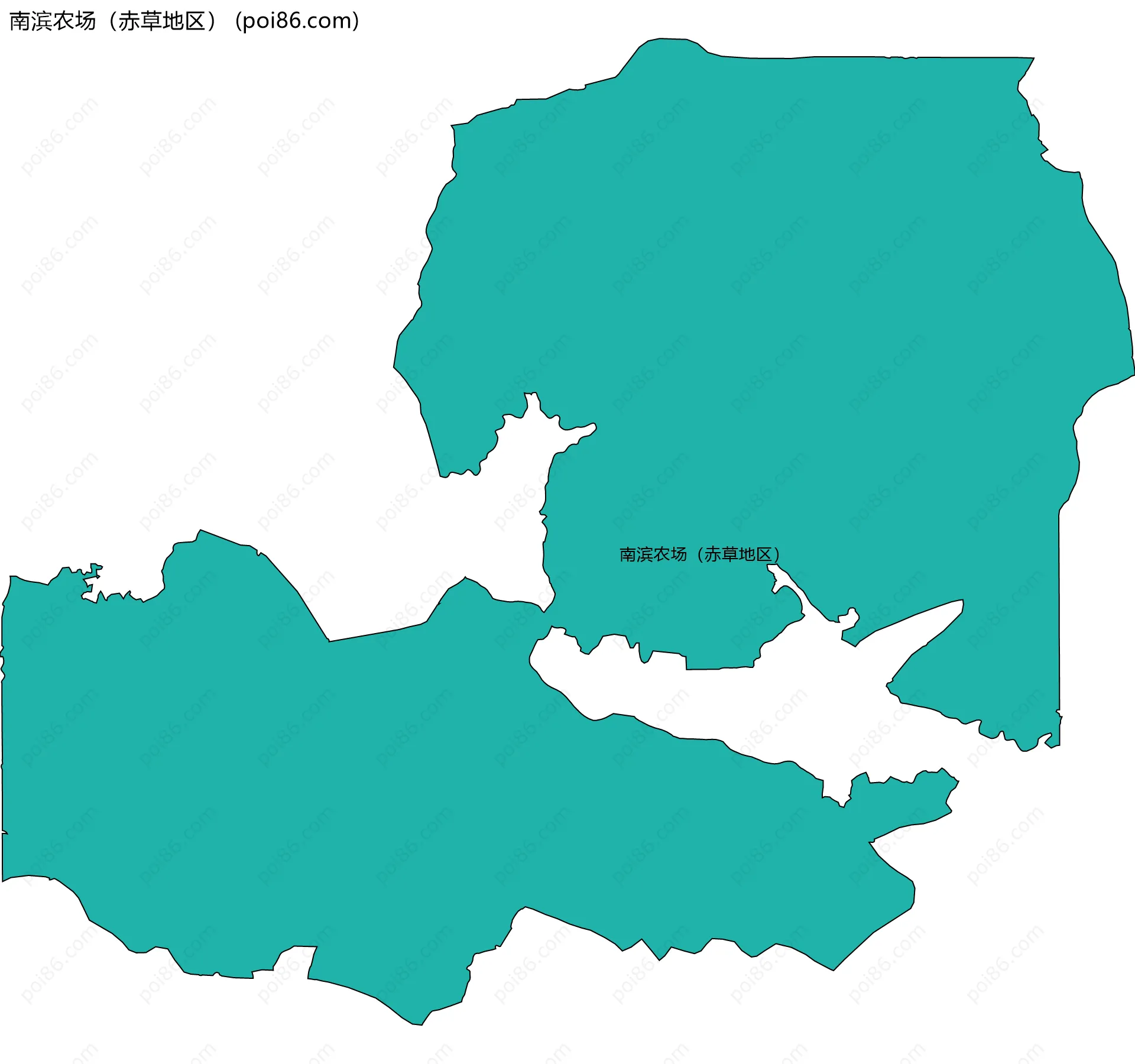 南滨农场（赤草地区）边界地图