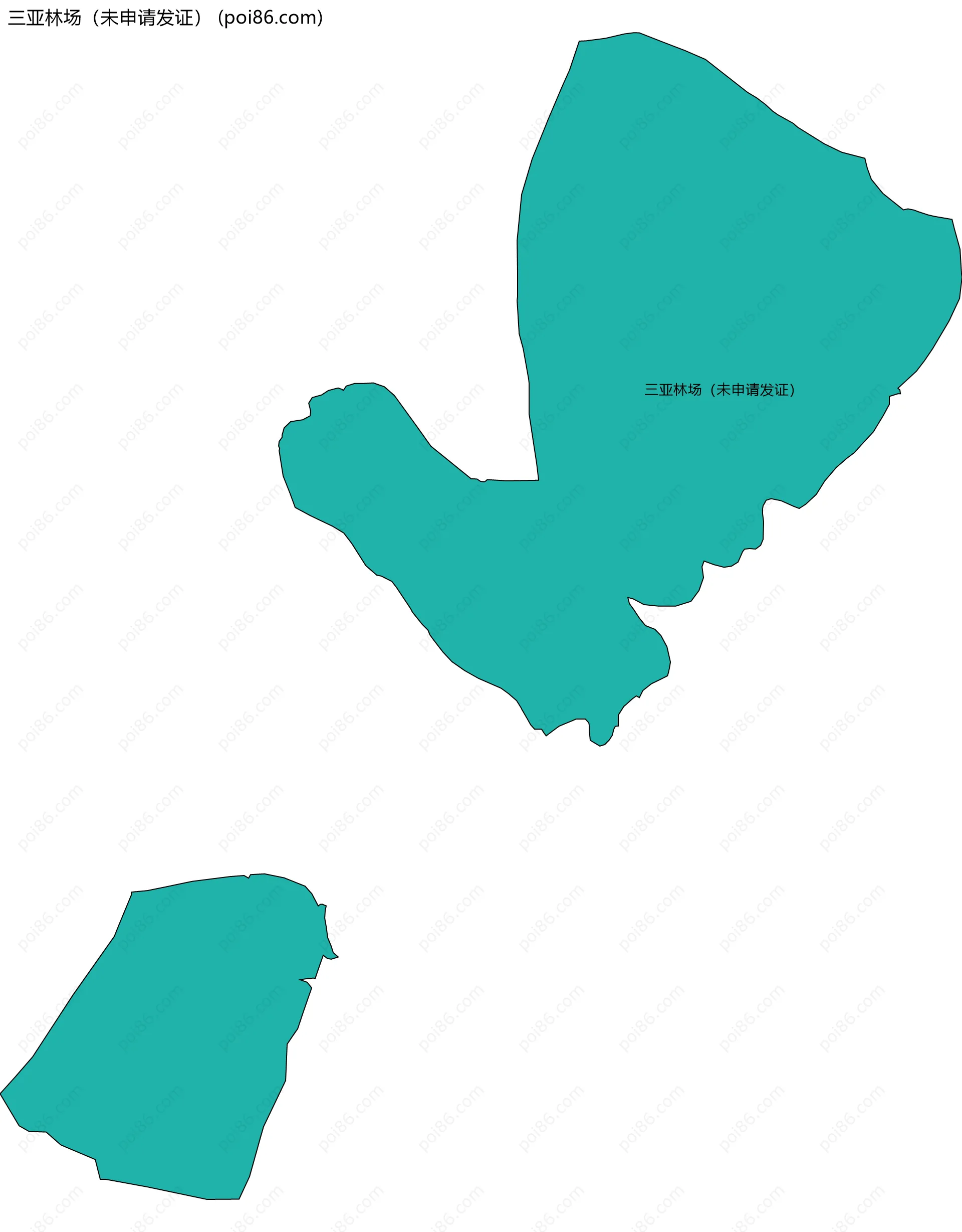 三亚林场（未申请发证）边界地图