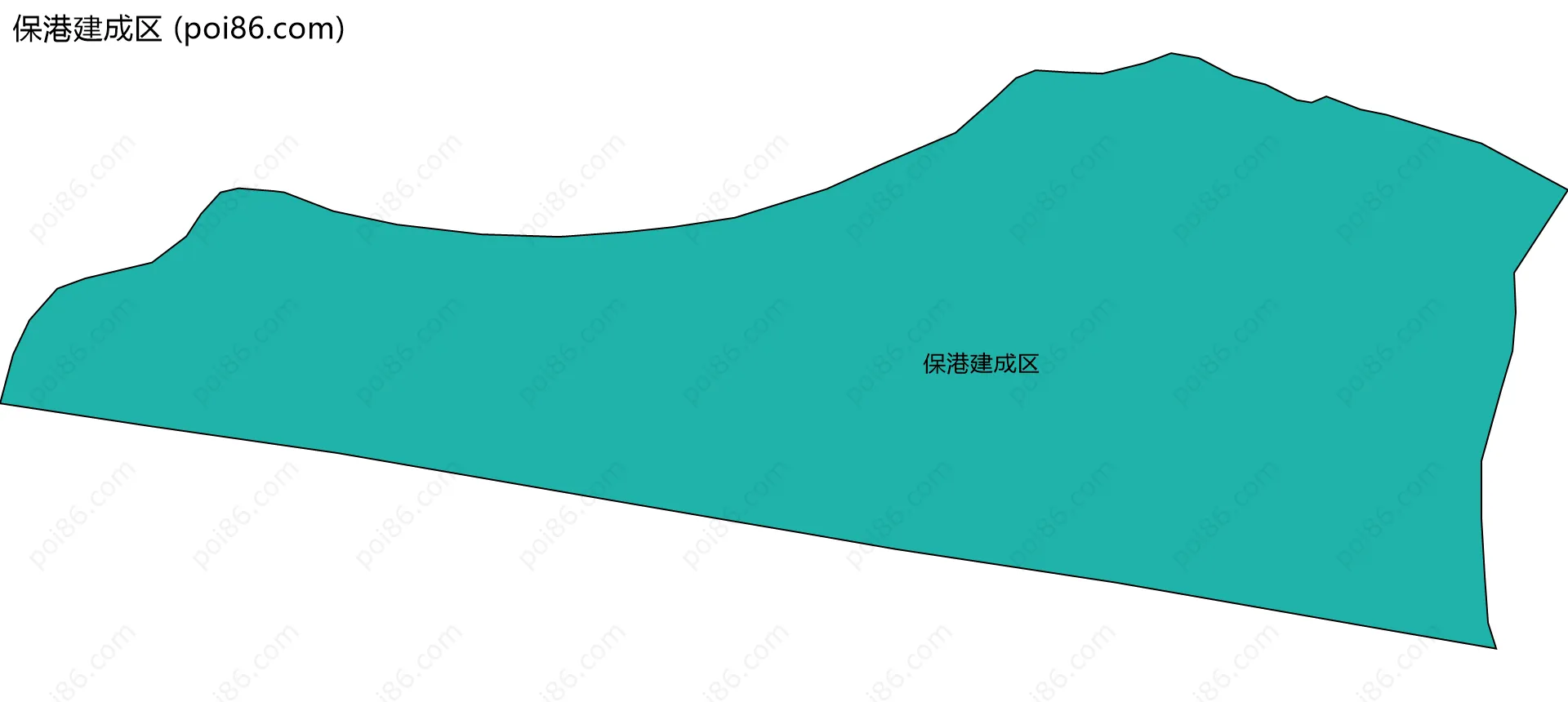 保港建成区边界地图