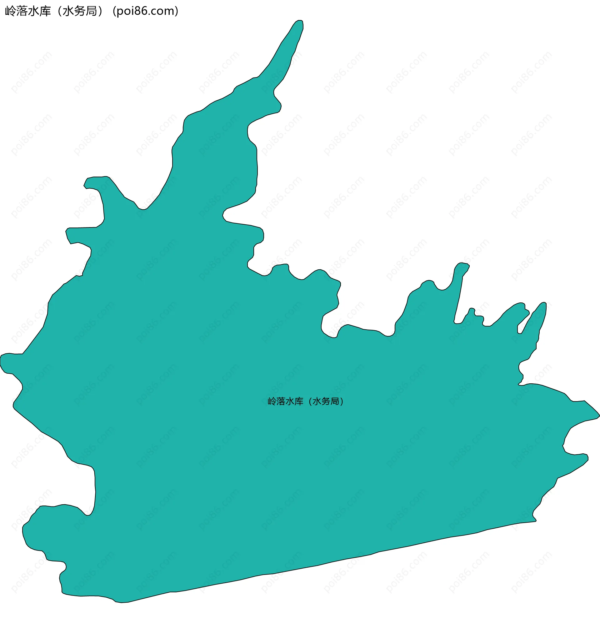 岭落水库（水务局）边界地图