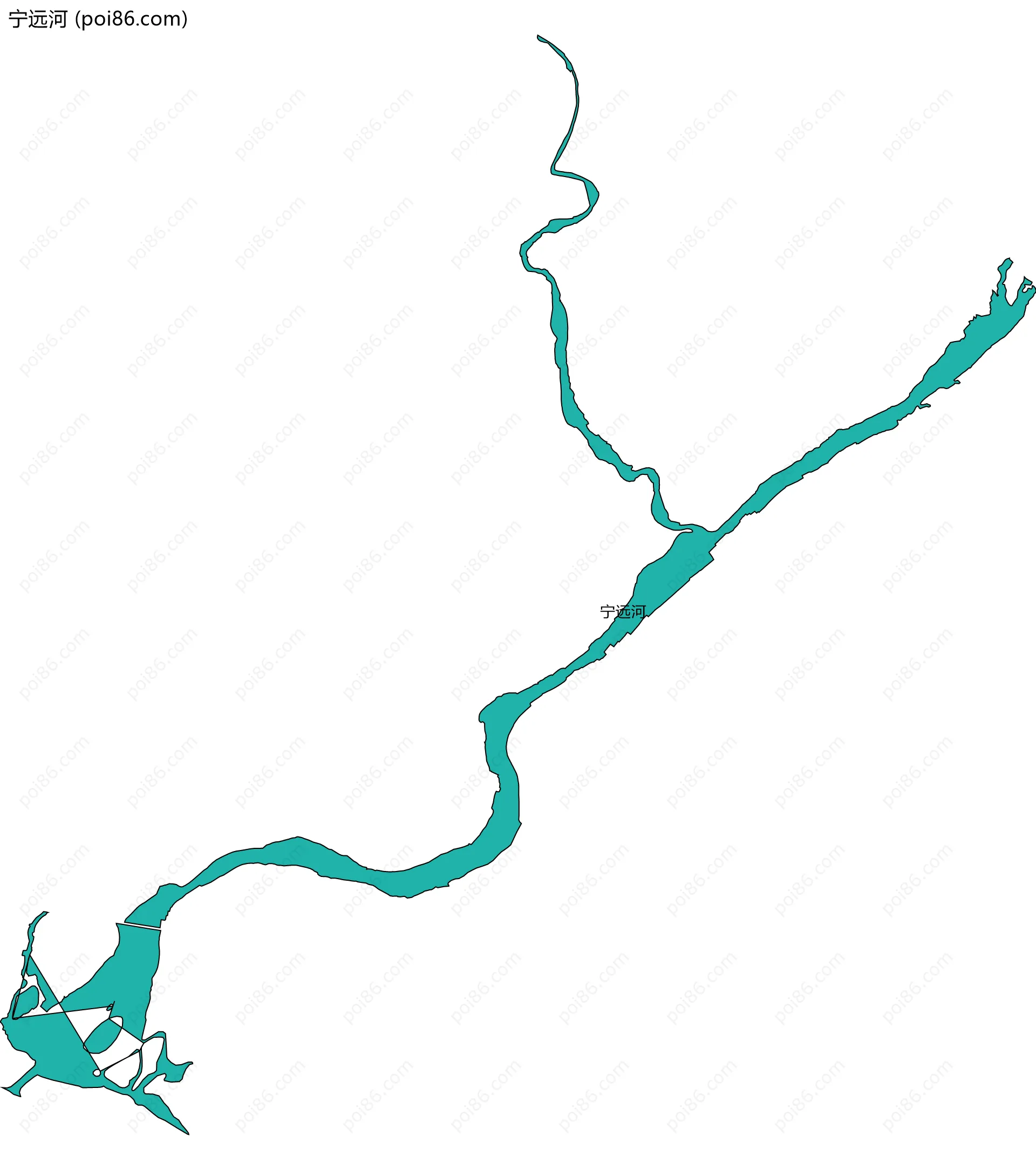 宁远河边界地图