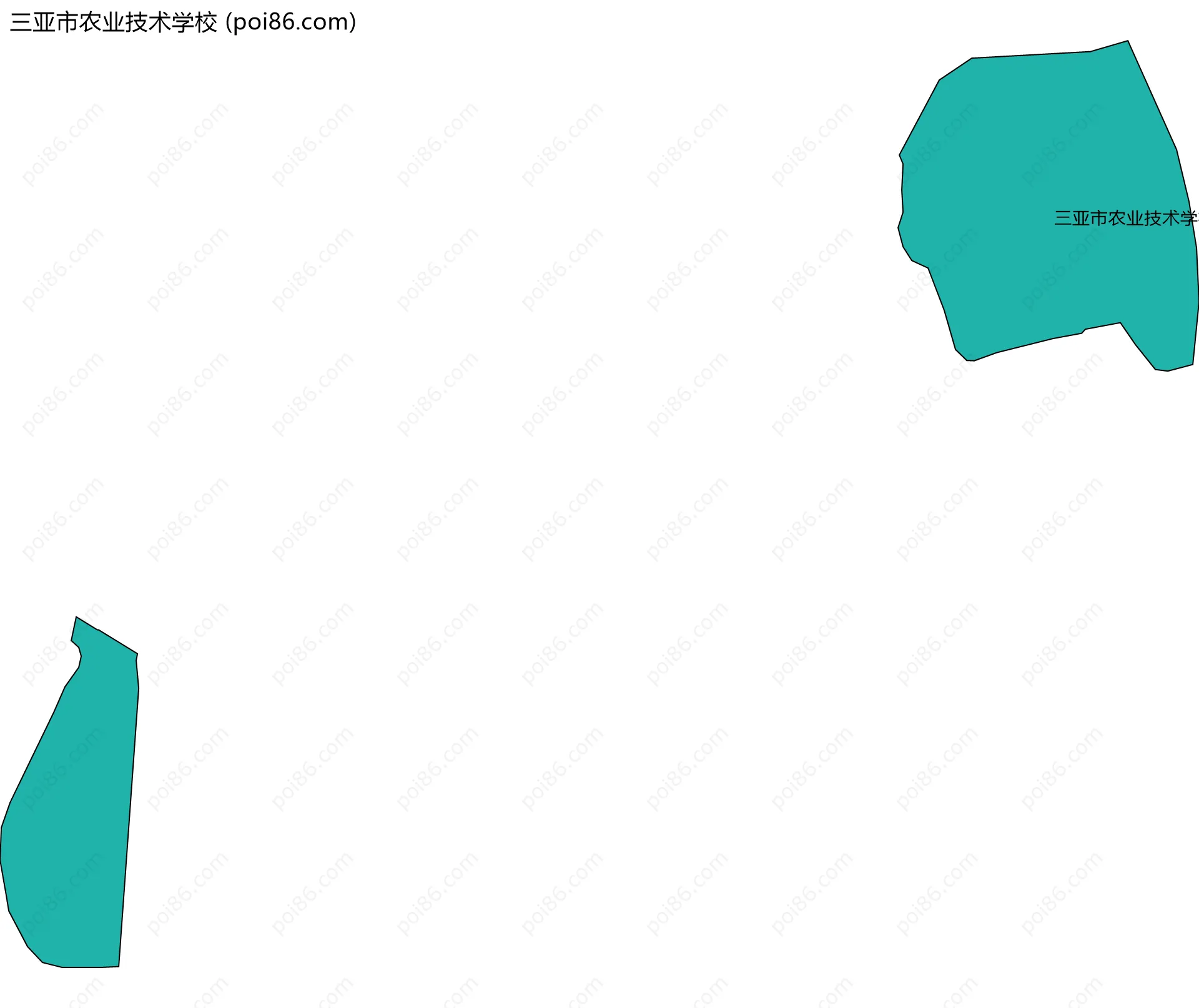 三亚市农业技术学校边界地图