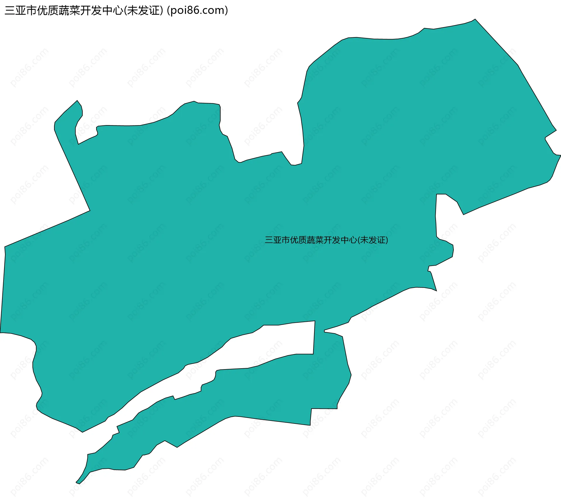 三亚市优质蔬菜开发中心(未发证)边界地图