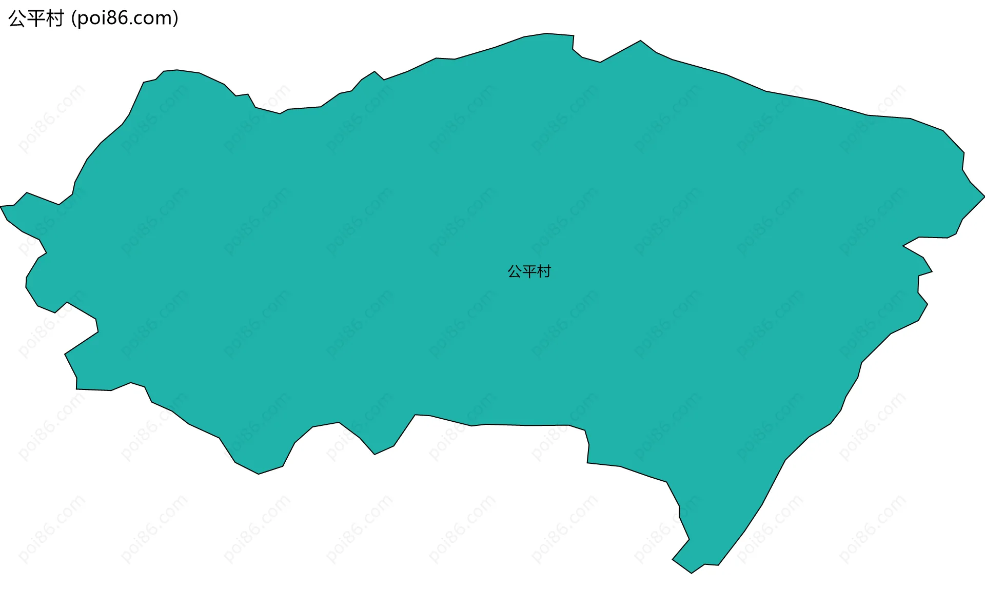 公平村边界地图