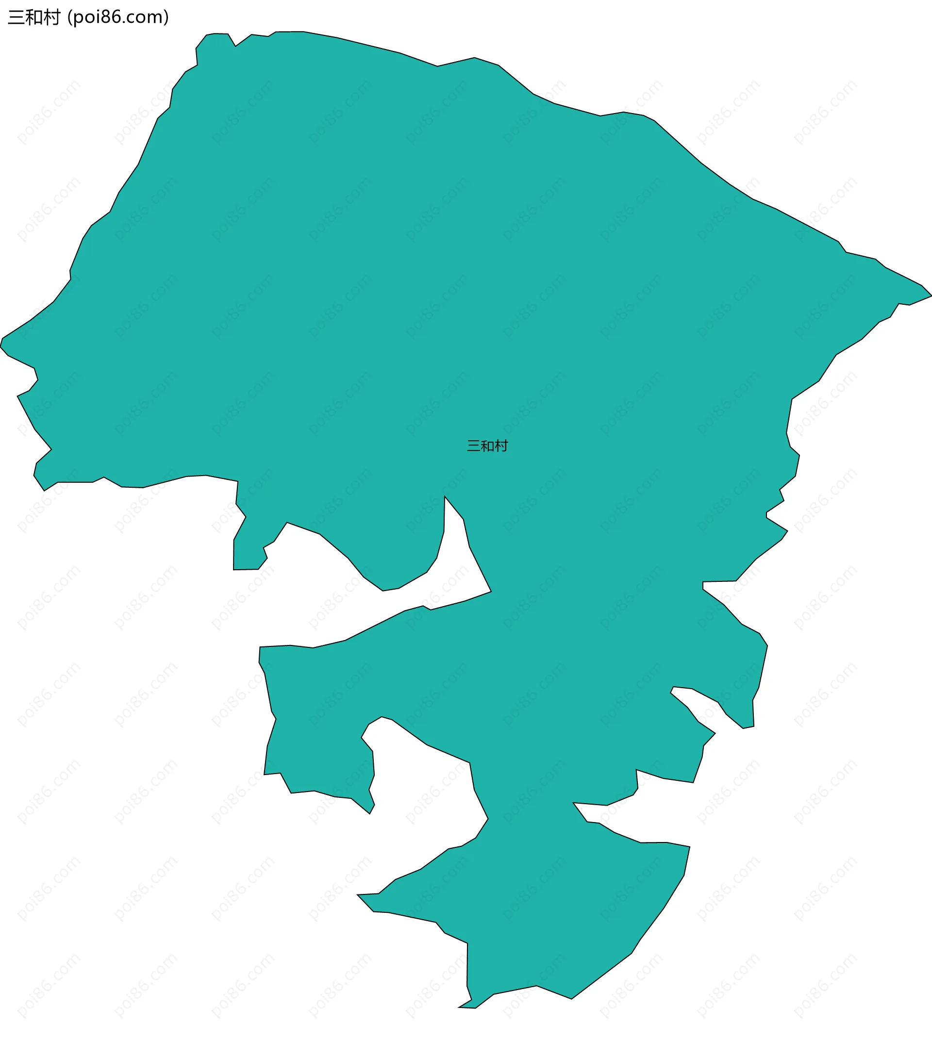 三和村边界地图