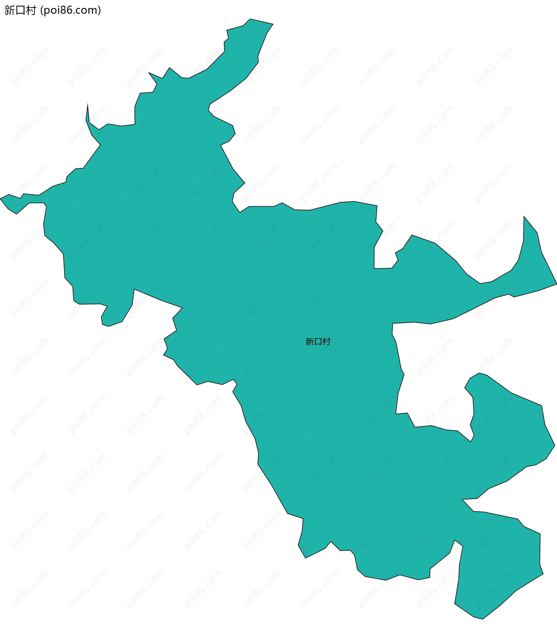 新口村边界地图