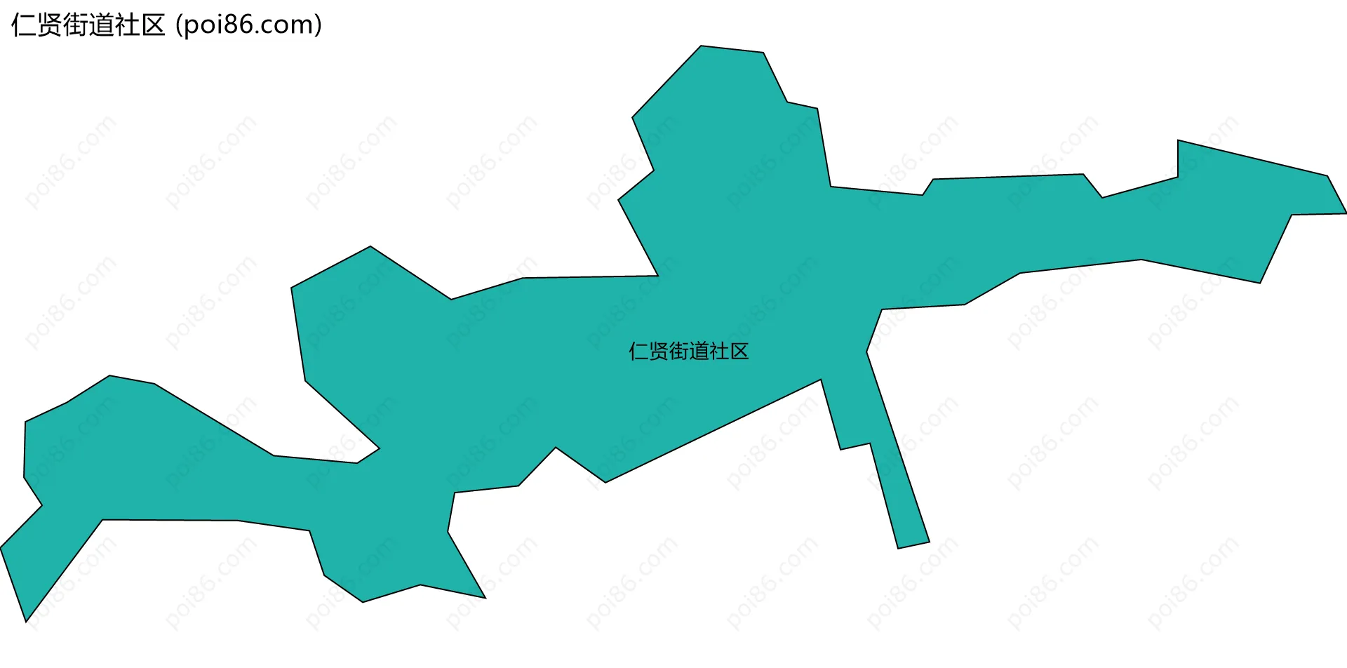 仁贤街道社区边界地图