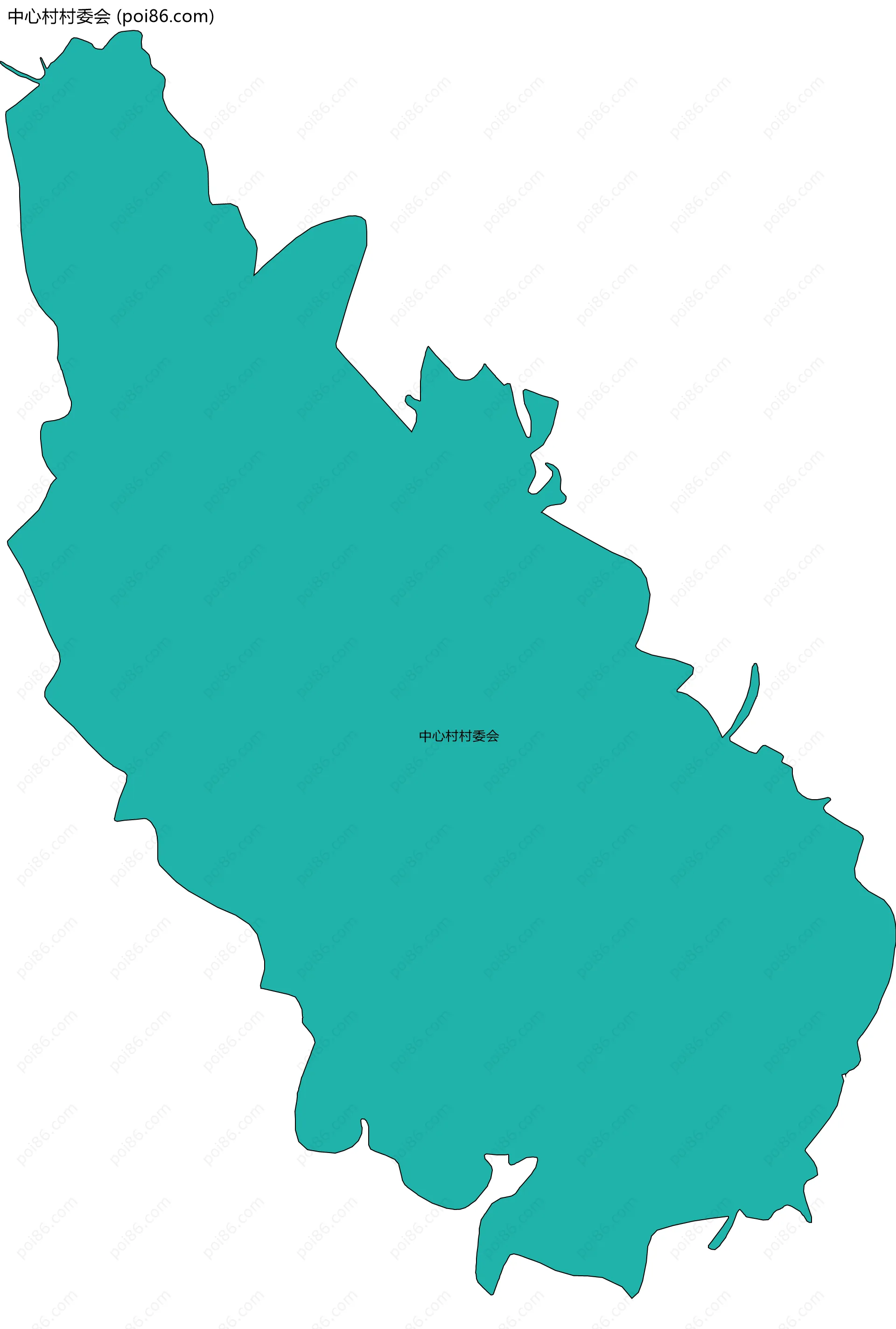 中心村村委会边界地图