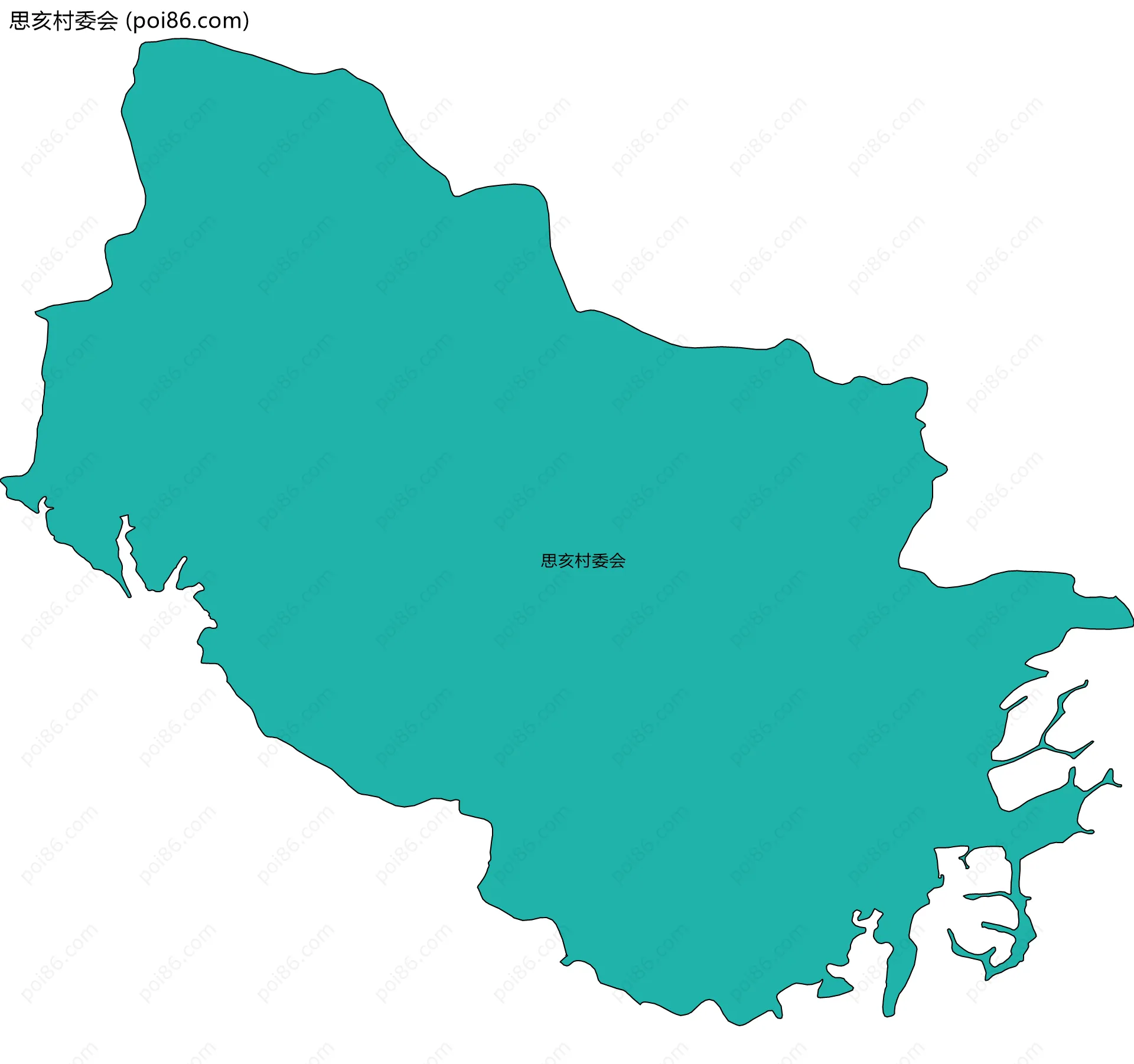 思亥村委会边界地图