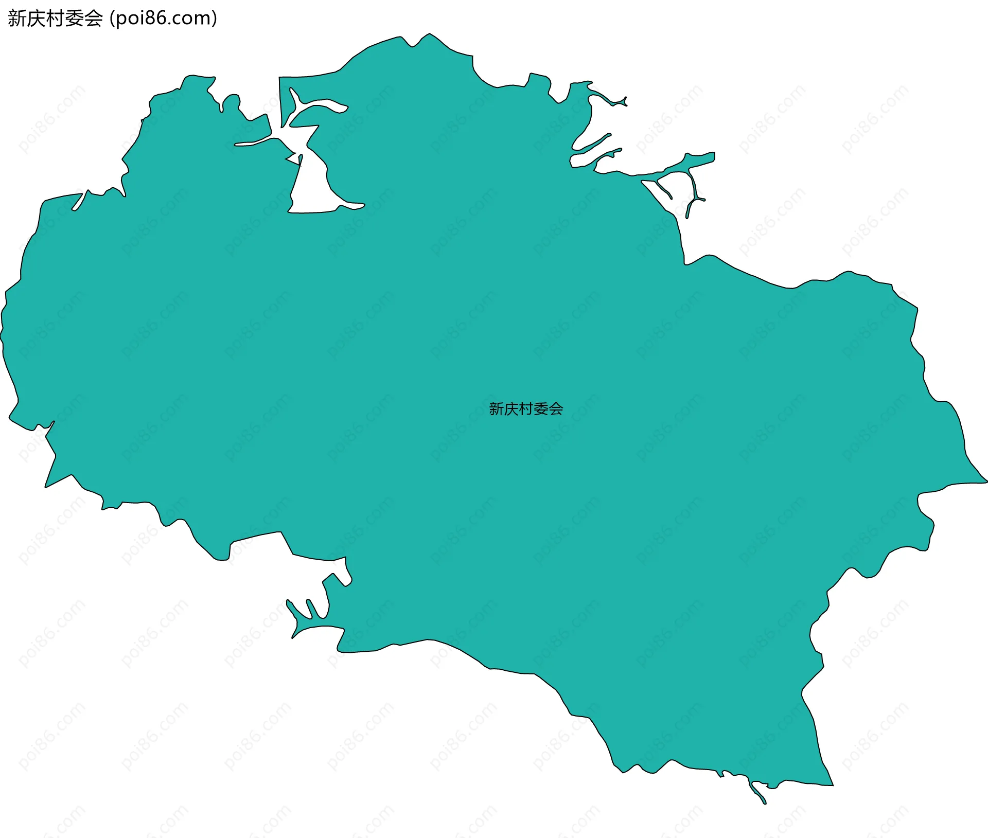 新庆村委会边界地图