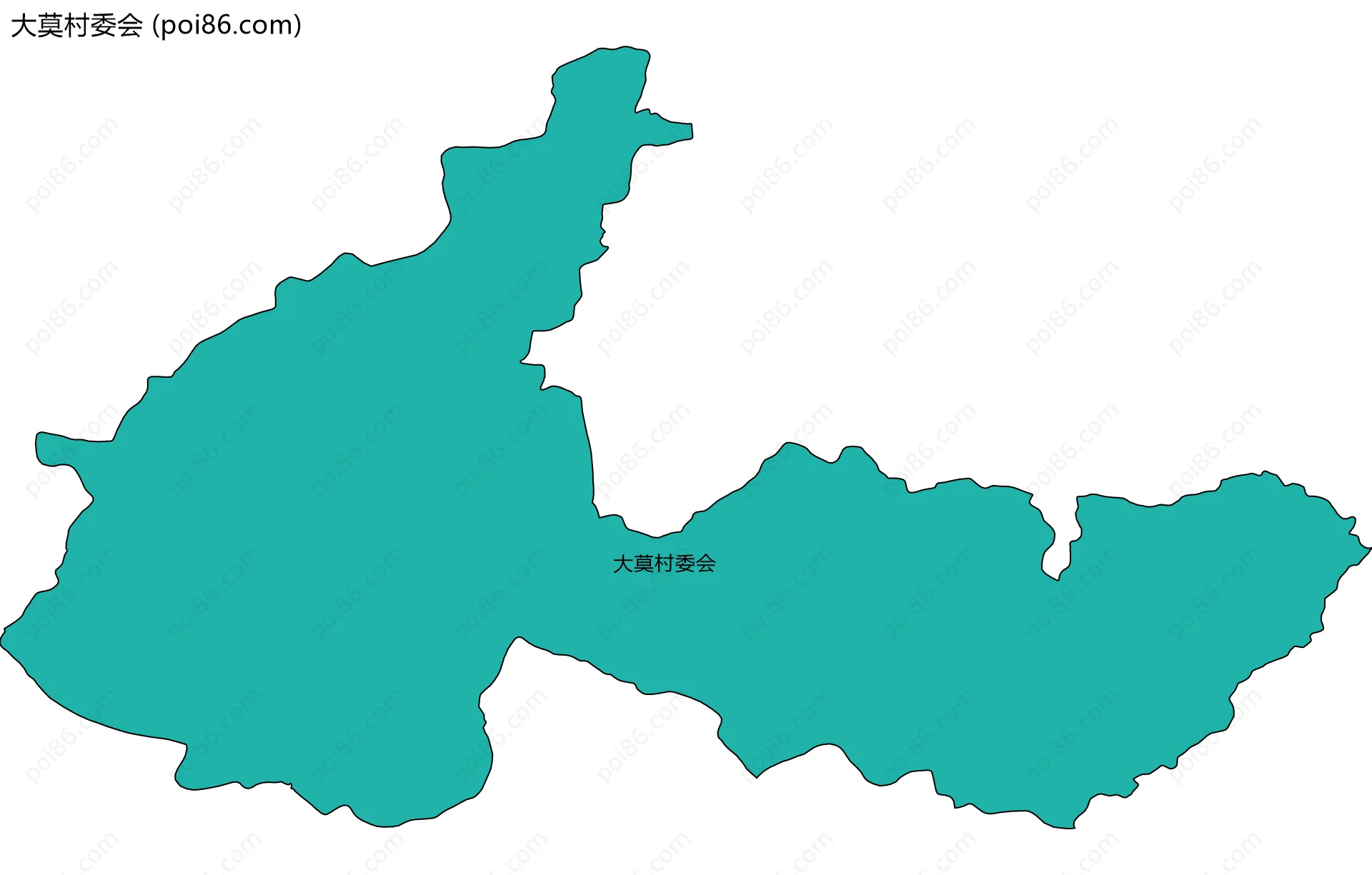 大莫村委会边界地图