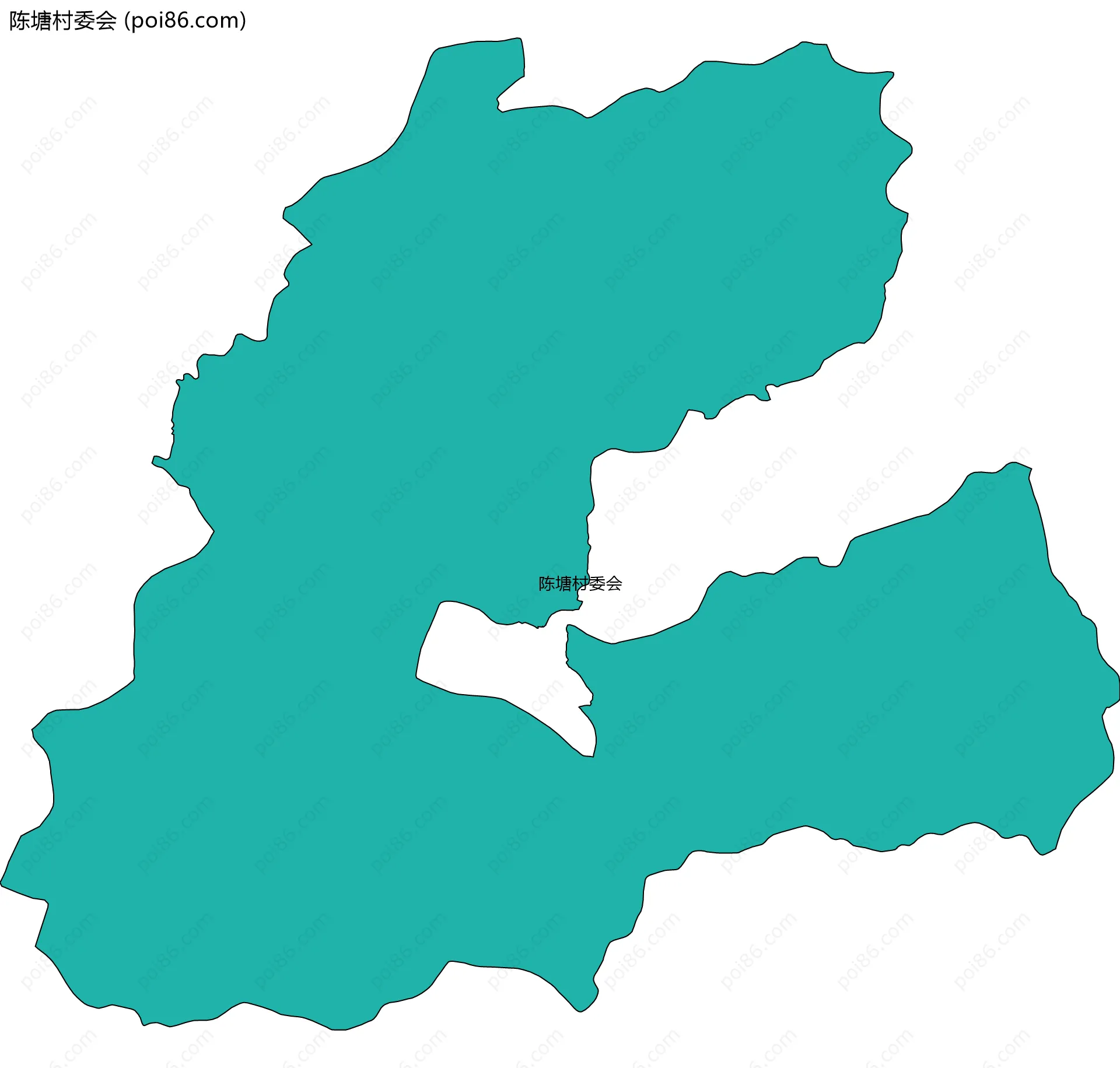 陈塘村委会边界地图