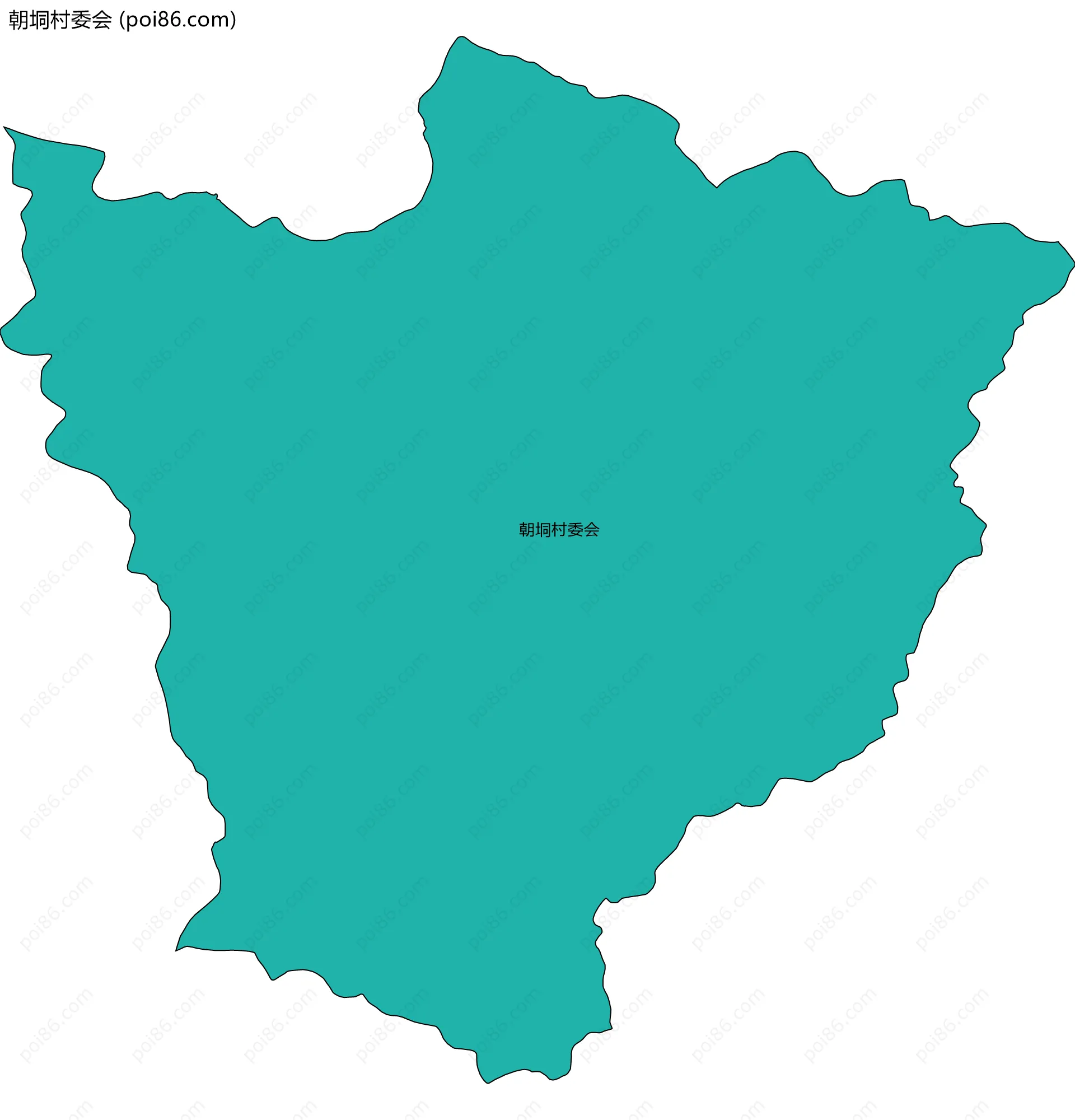 朝垌村委会边界地图