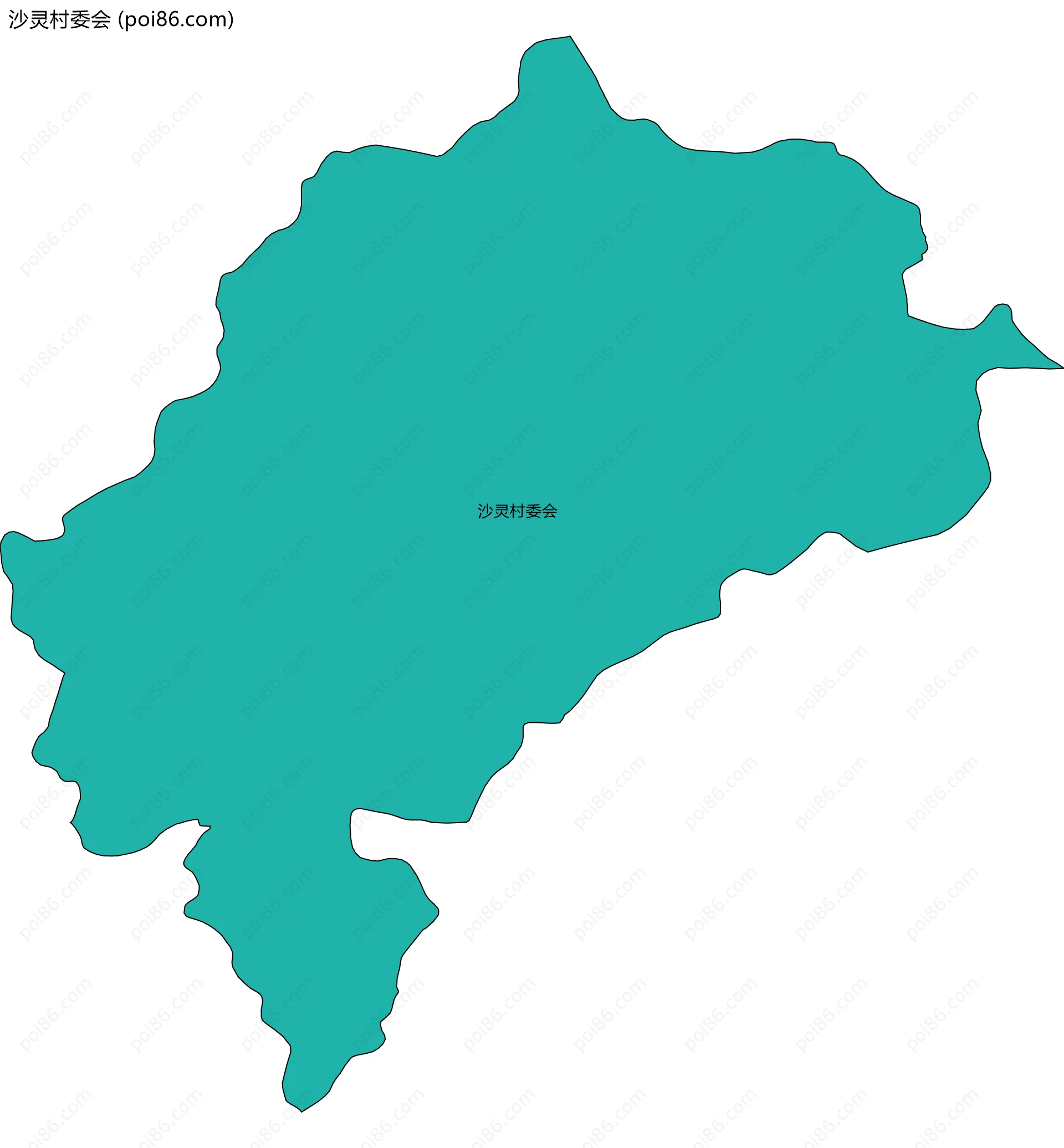 沙灵村委会边界地图